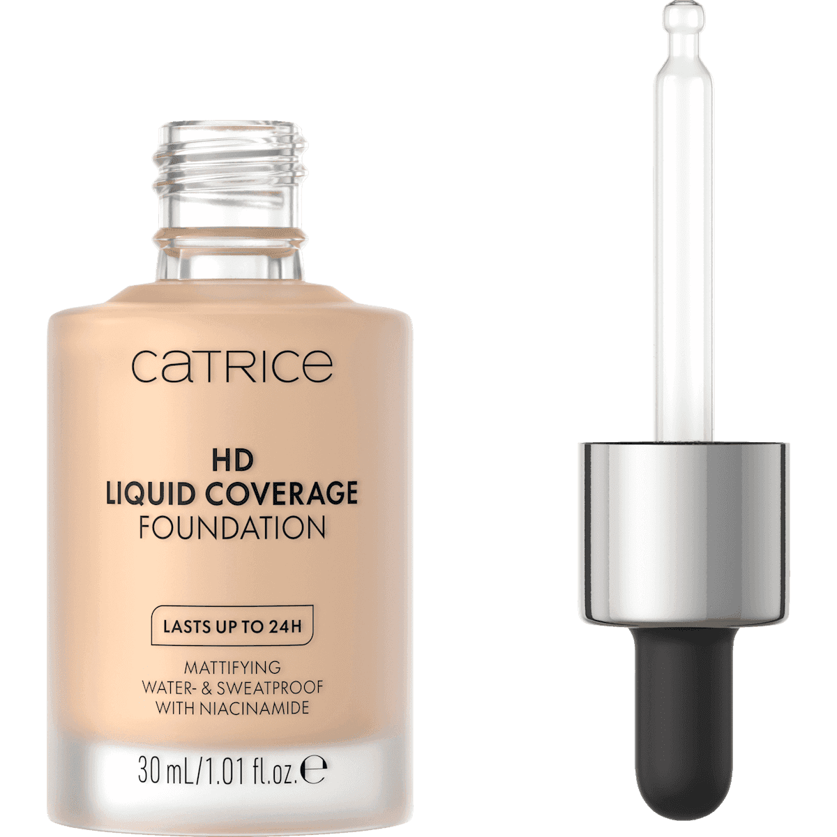 Catrice foundation Liquid HD Coverage 30 Sand Beige, 30 ml (Catrice Foundation Liquid HD Coverage 30 Sand Beige, 30 ml) — authentic German product in Morocco
