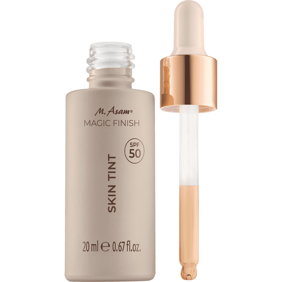 M. Asam Foundation Skin Tint Soft Ivory LSF 50, 20 ml — produit allemand authentique au Maroc