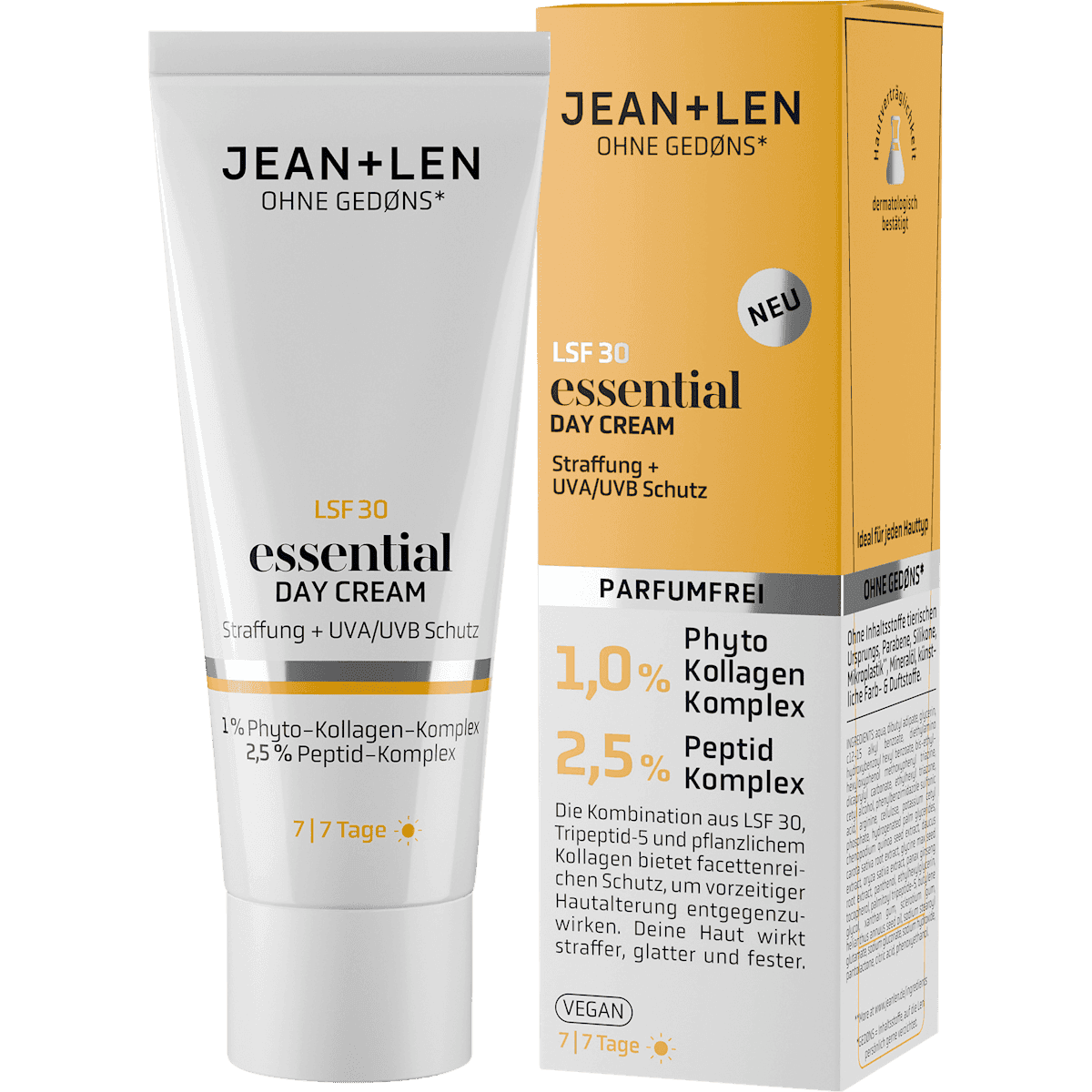 Jean&Len crème visage Essential LSF 30, 50 ml — produit allemand authentique au Maroc