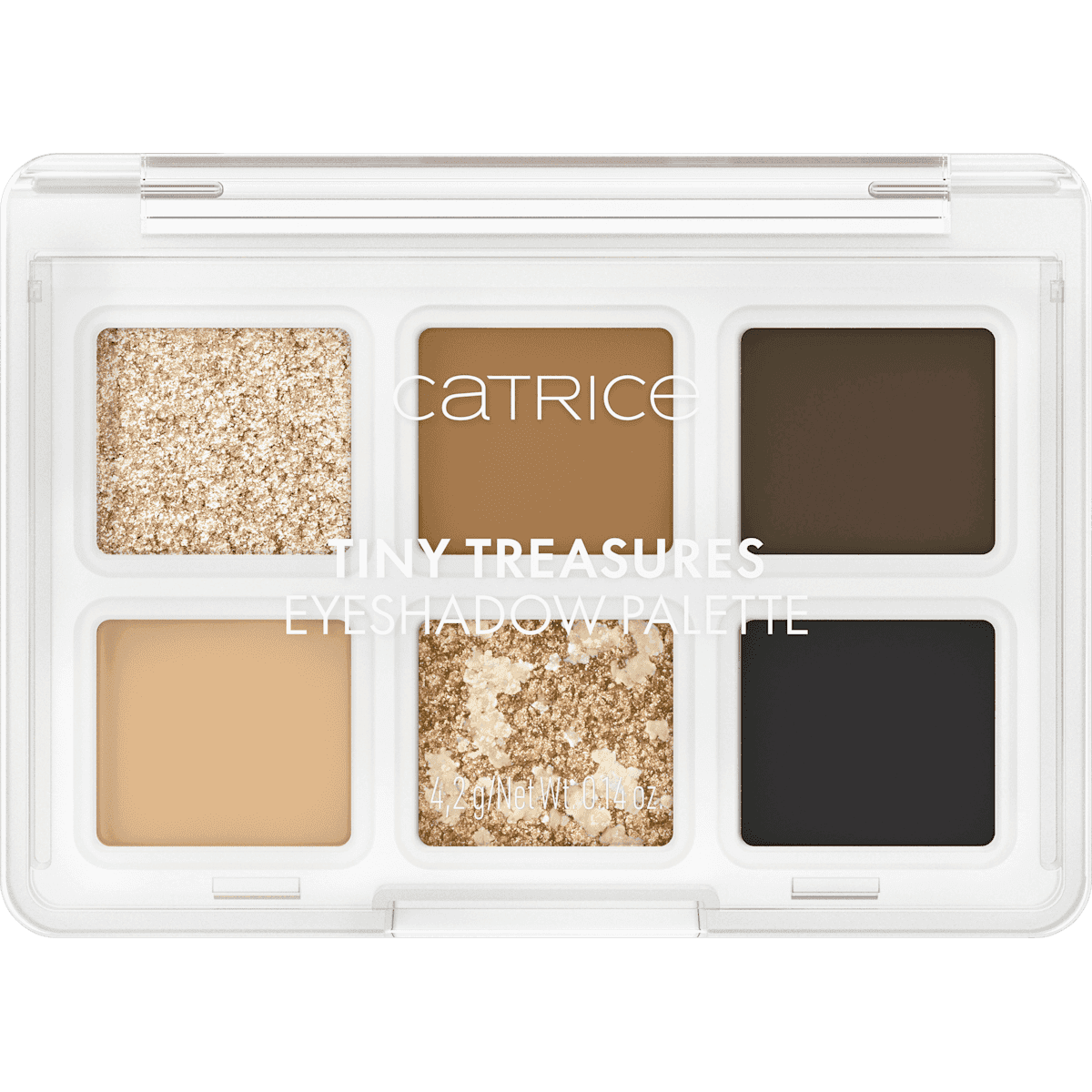Catrice Palette eyeshadow Tiny Treasures 010 Everyday Essentials, 4,2 g (Catrice Lidschattenpalette Tiny Treasures 010 Everyday Essentials, 4,2 g) — authentic German product in Morocco