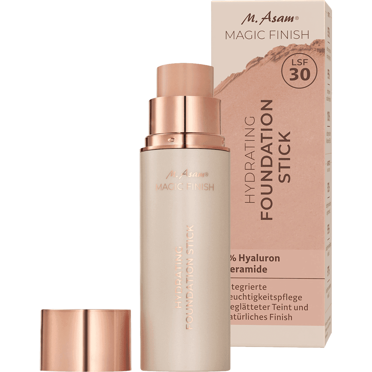 M. Asam Foundation Hydrating Stick LSF 30 Creamy Nude, 12 g — produit allemand authentique au Maroc