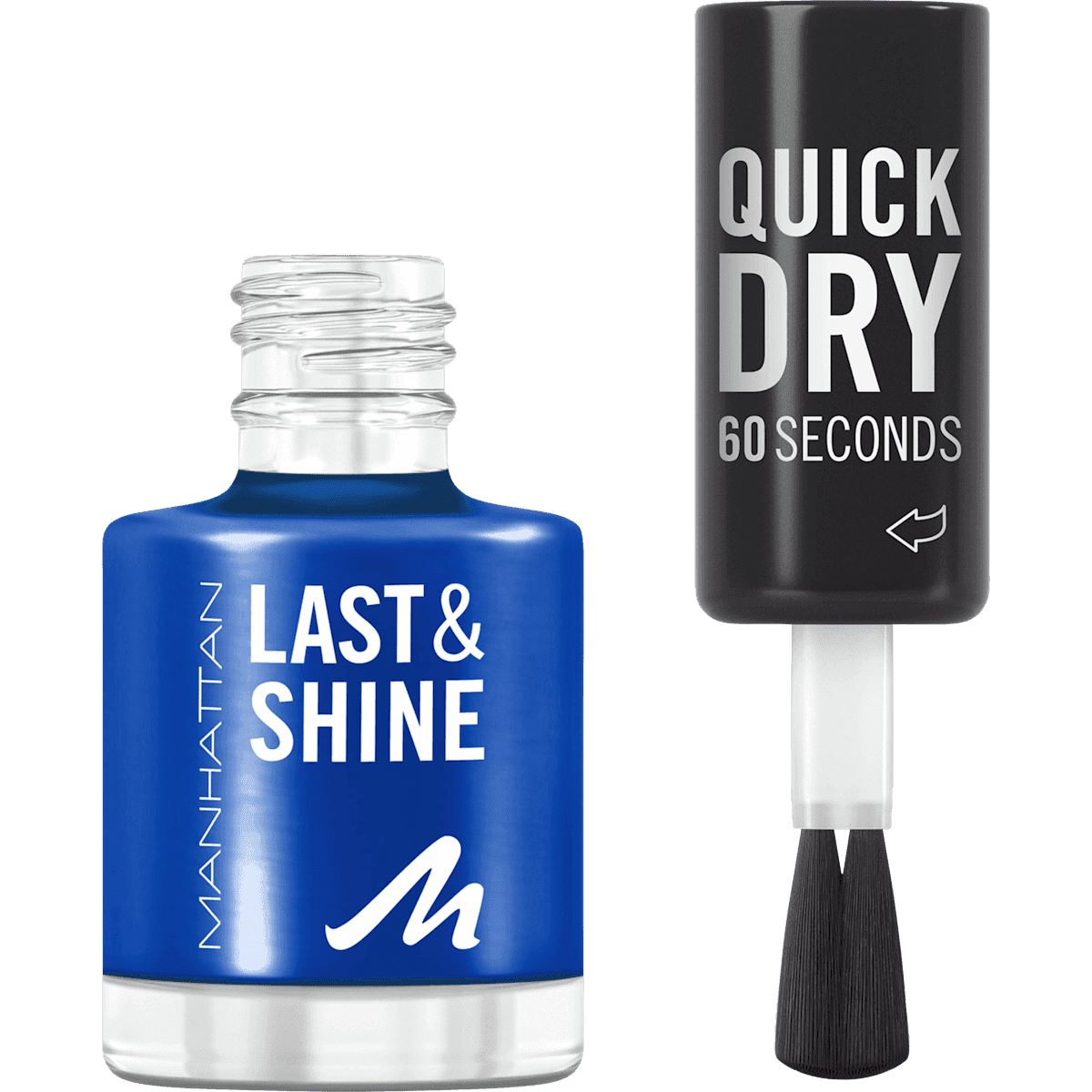 MANHATTAN Cosmetics Vernis à ongles Last & Shine 828 Danny Boy Blue, 8 ml — produit allemand authentique au Maroc