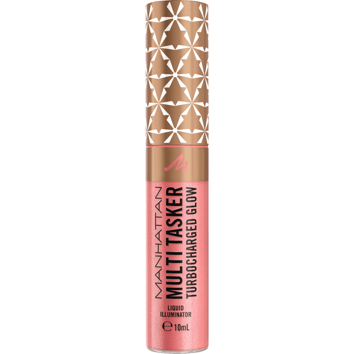 MANHATTAN Cosmetics Highlighter Multi-Tasker Turbocharged Glow 002 Rosy Rebel, 10 ml — produit allemand authentique au Maroc
