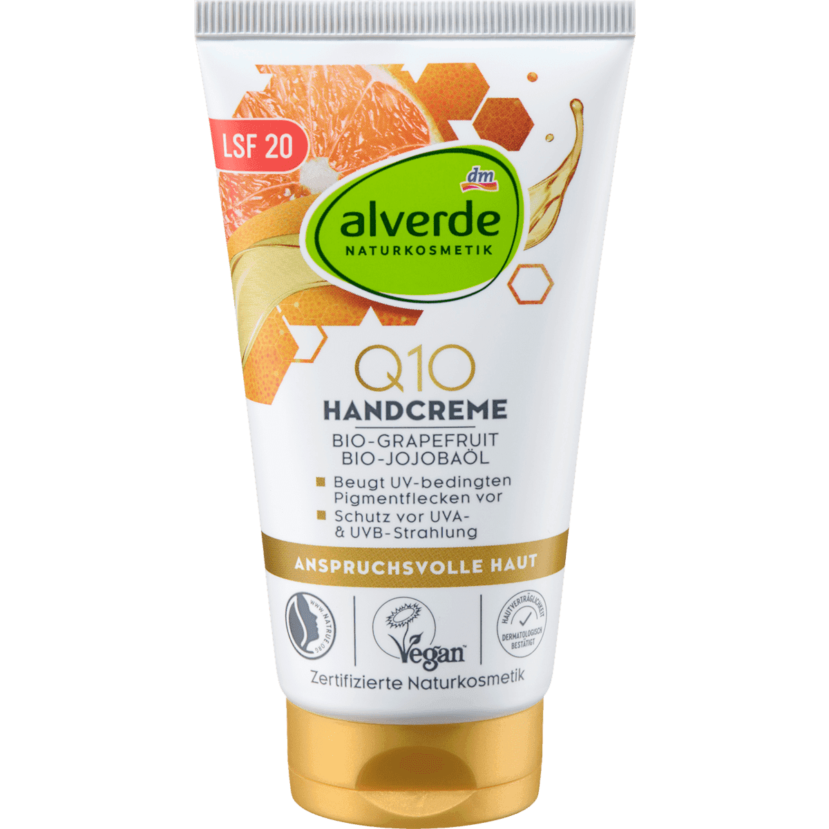 alverde NATURKOSMETIK hand cream Q10 LSF 20 75 ml — authentic German product in Morocco