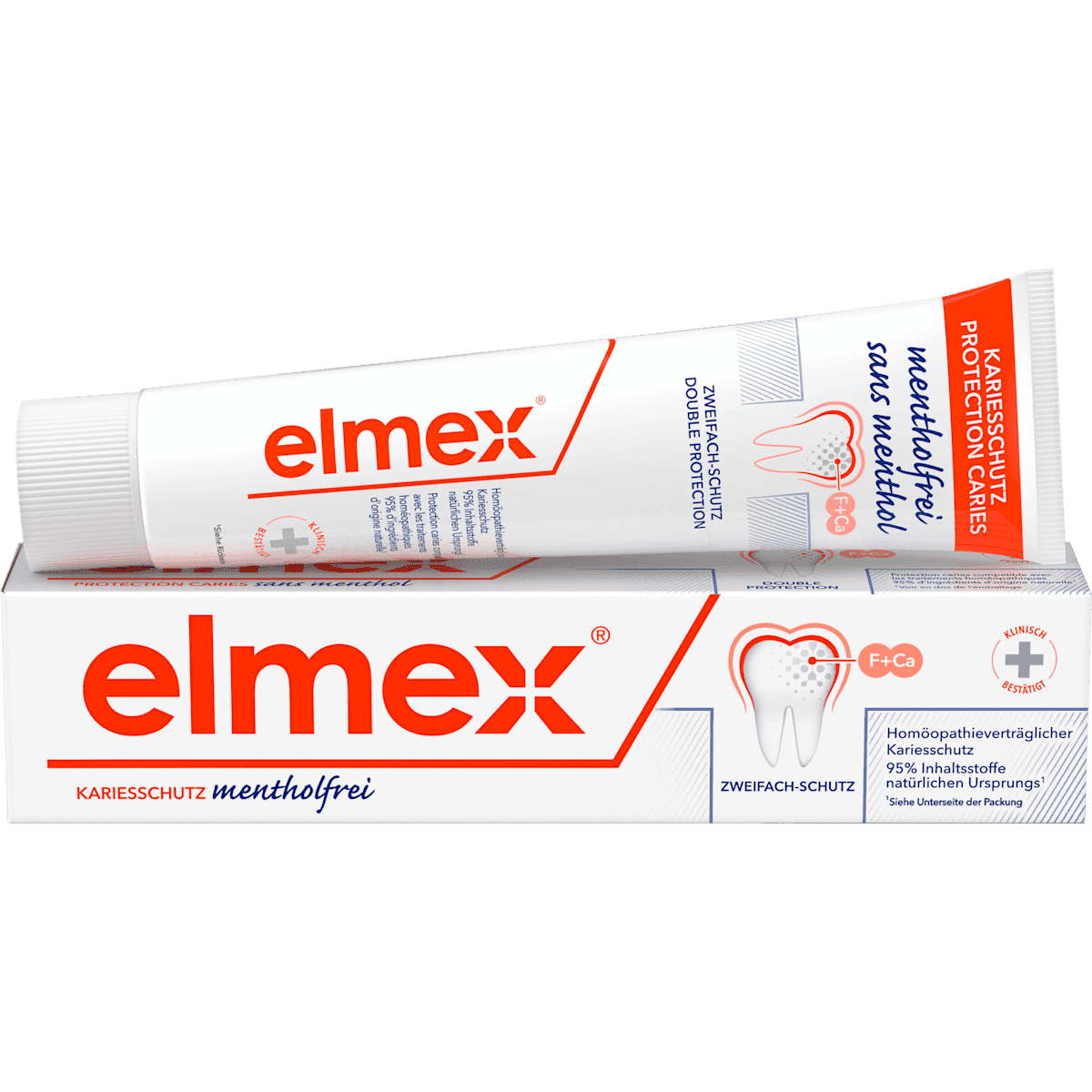 elmex Dentifrice protection anti-caries mentholfrei, 75 ml (elmex Zahnpasta Kariesschutz mentholfrei, 75 ml) — منتج ألماني أصلي في المغرب