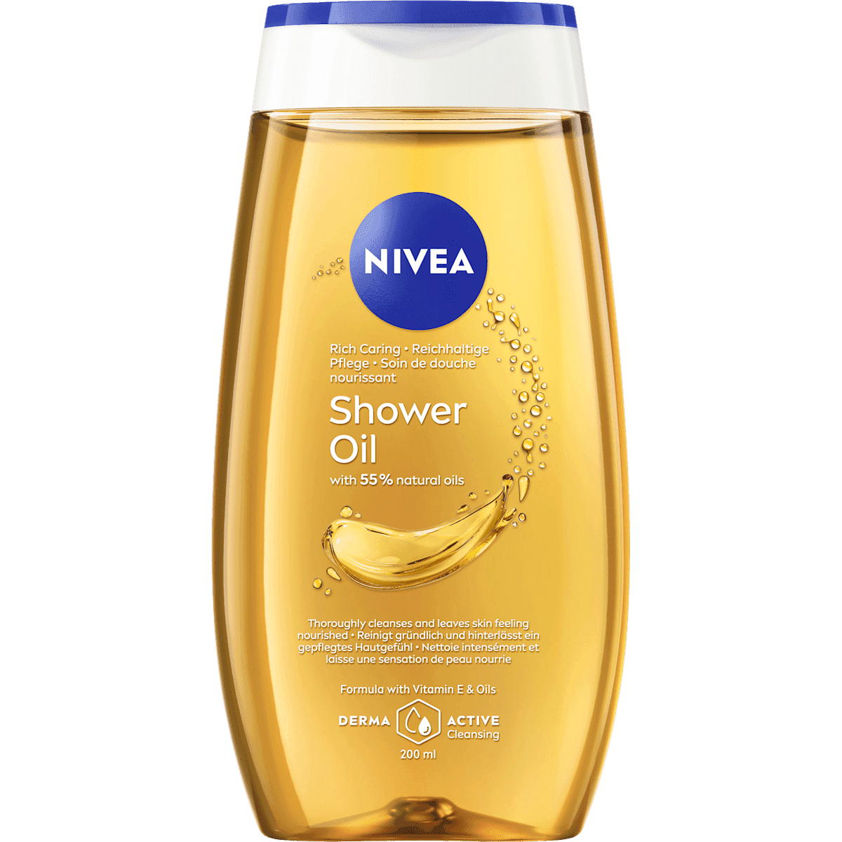 NIVEA Huile de douche rechhaltige Pflege, 200 ml (NIVEA Duschöl rechhaltige Pflege, 200 ml) — produit allemand authentique au Maroc