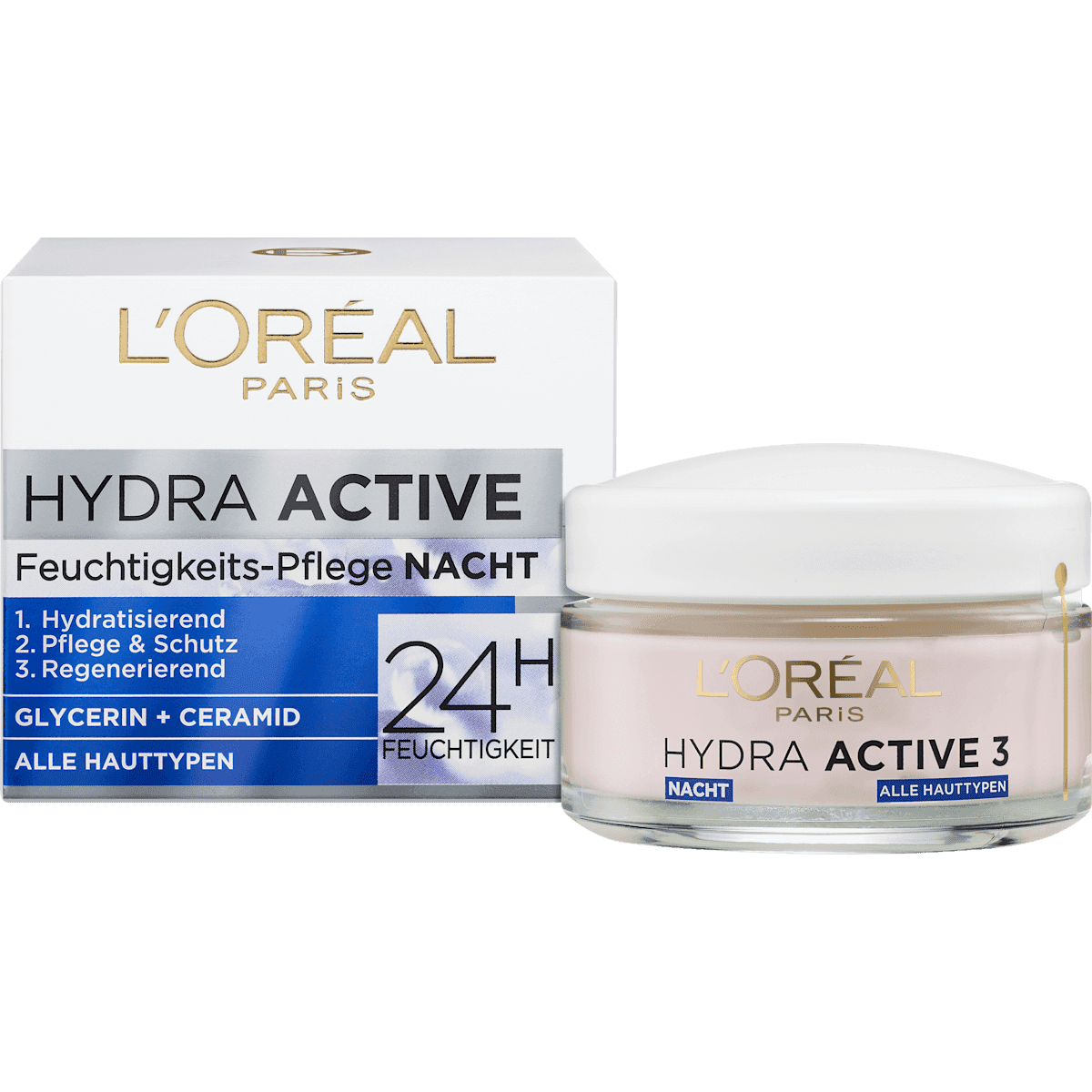 L'ORÉAL PARiS night cream Hydra Active 3, 50 ml — authentic German product in Morocco