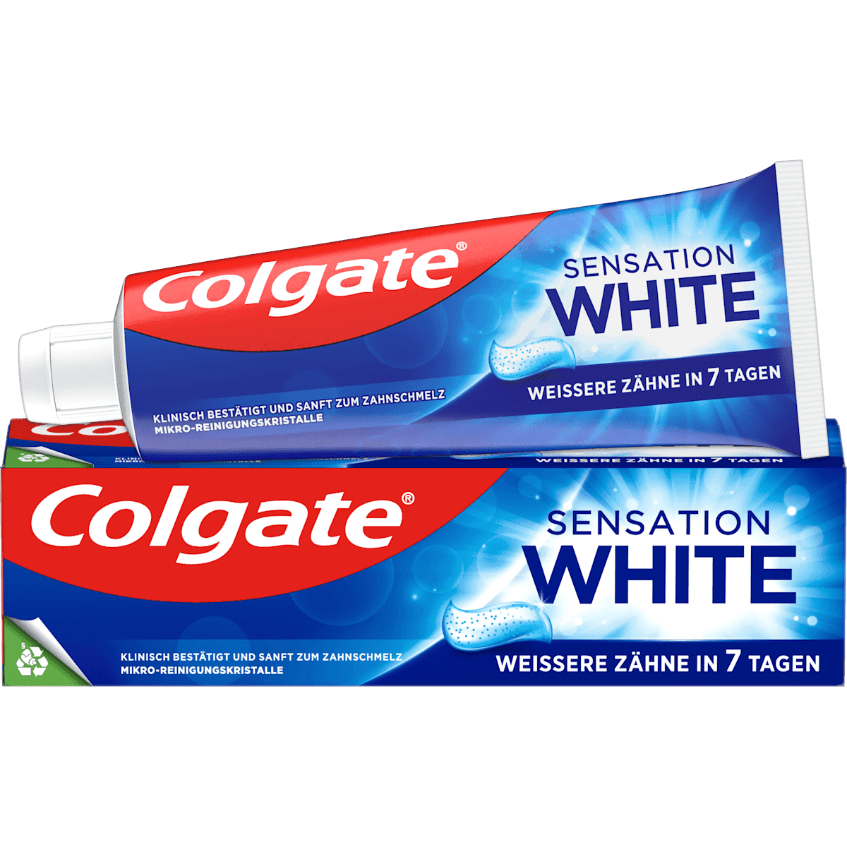Colgate Dentifrice Sensation White, 75 ml — produit allemand authentique au Maroc
