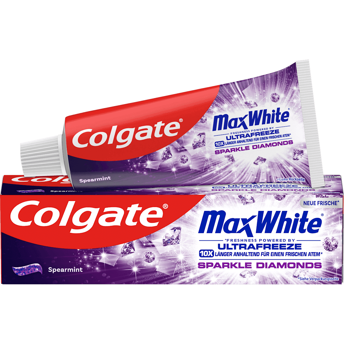 Colgate Dentifrice Max White Sparkle Diamonds, 75 ml — produit allemand authentique au Maroc