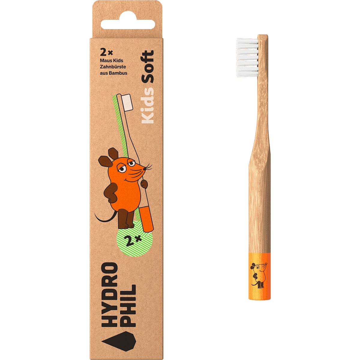 Hydrophil Brosse à dents Kids Maus lot de 2 ab 3 ans, 2 pièces — produit allemand authentique au Maroc