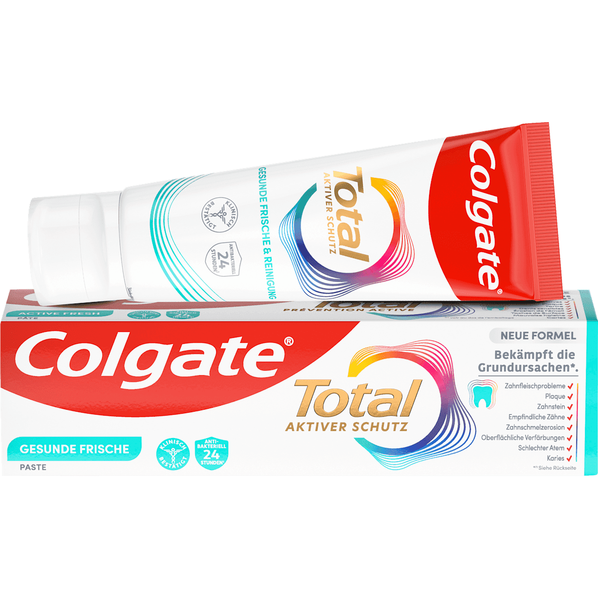 Colgate Dentifrice Total Aktiver Schutz, Gesunde Frische, 75 ml (Colgate Zahnpasta Total Aktiver Schutz, Gesunde Frische, 75 ml) — produit allemand authentique au Maroc