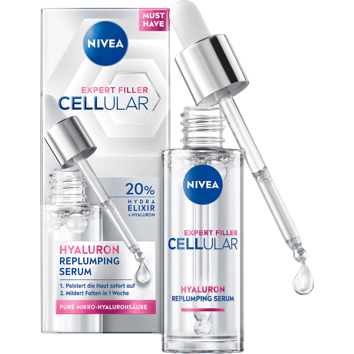 NIVEA Serum Acide hyaluronique Cellular Expert Filler, 30 ml (NIVEA Serum Hyaluron Cellular Expert Filler, 30 ml) — منتج ألماني أصلي في المغرب