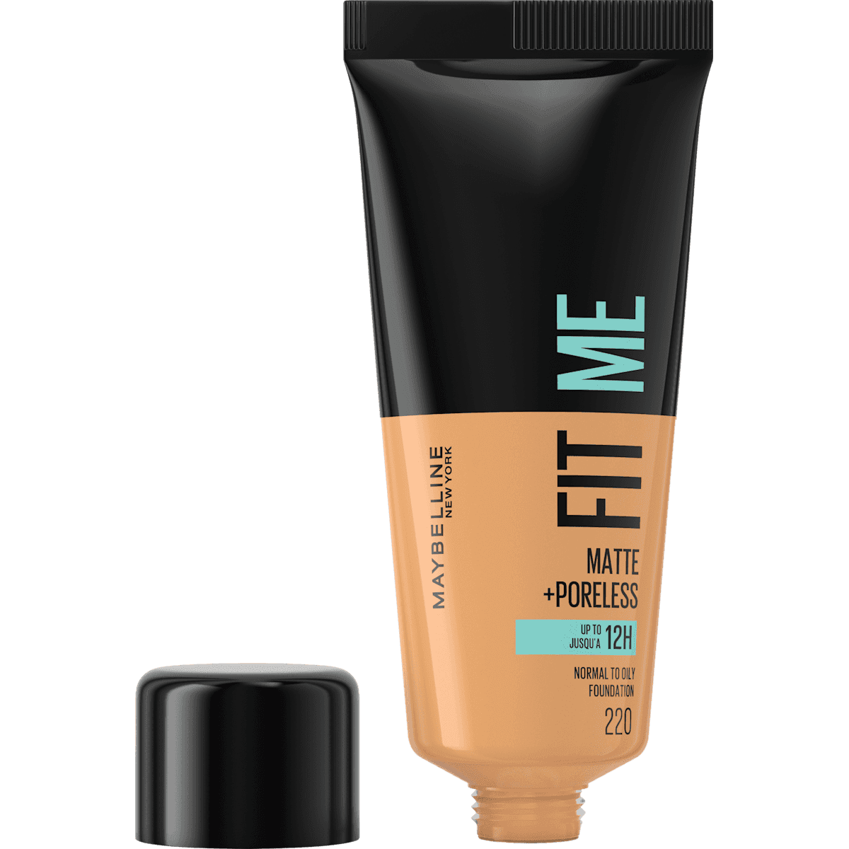 MAYBELLINE NEW YORK Foundation Fit Me Matte & Poreless 220 Natural Beige, 30 ml — produit allemand authentique au Maroc