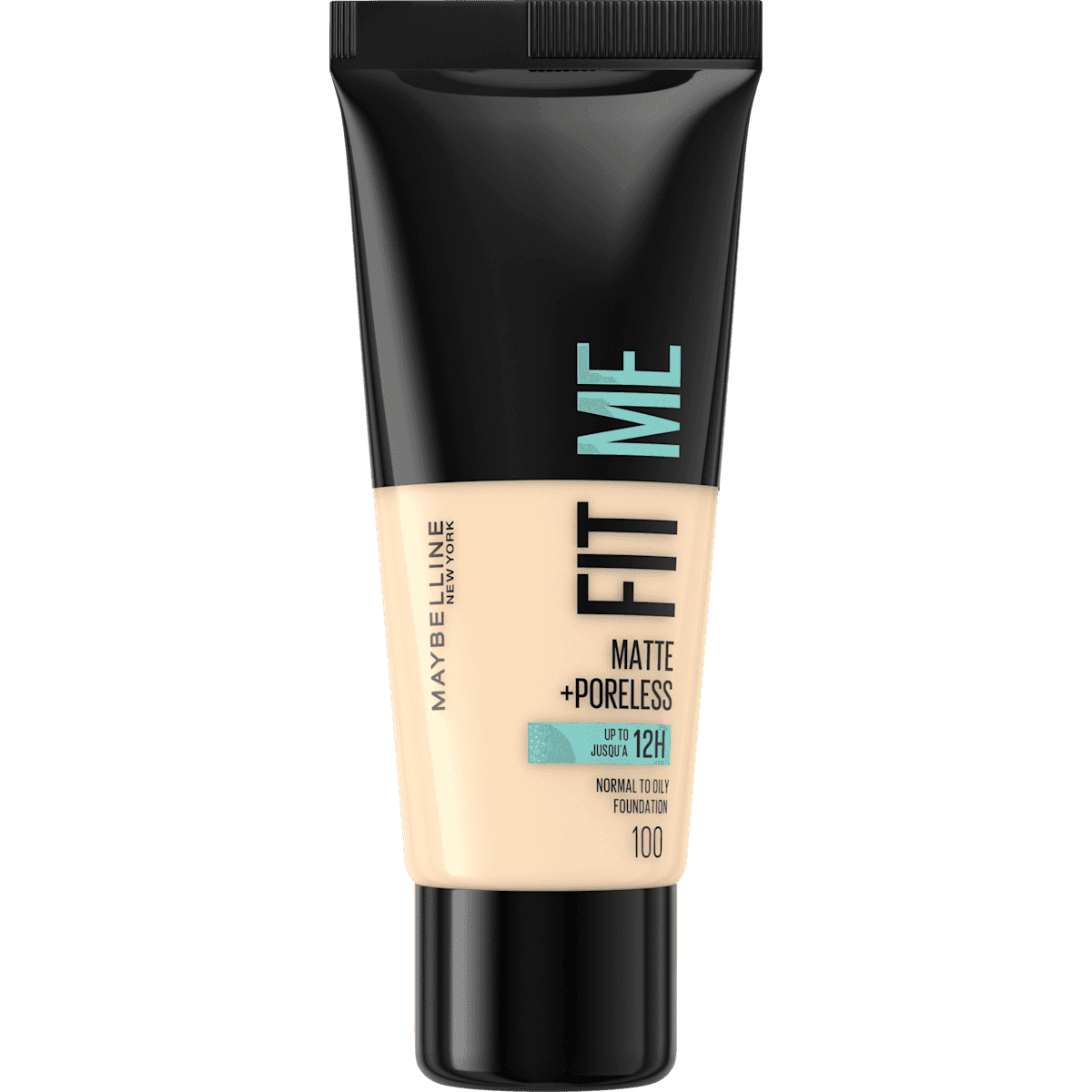 MAYBELLINE NEW YORK Foundation Fit Me Matte & Poreless 100 Warm Ivory, 30 ml — produit allemand authentique au Maroc