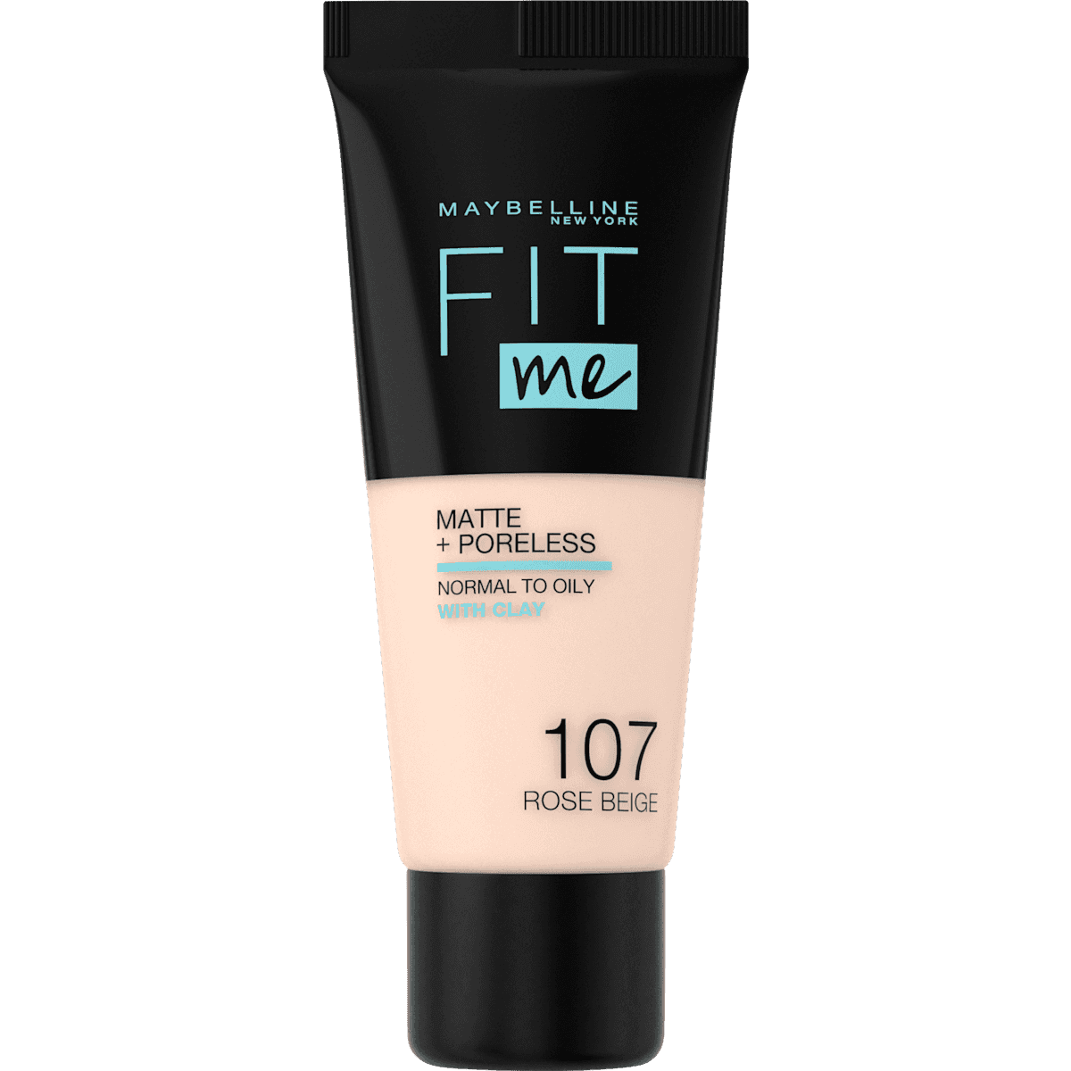 MAYBELLINE NEW YORK Foundation Fit Me Matte 107 pink Beige, 30 ml (MAYBELLINE NEW YORK Foundation Fit Me Matte 107 Rose Beige, 30 ml) — authentic German product in Morocco