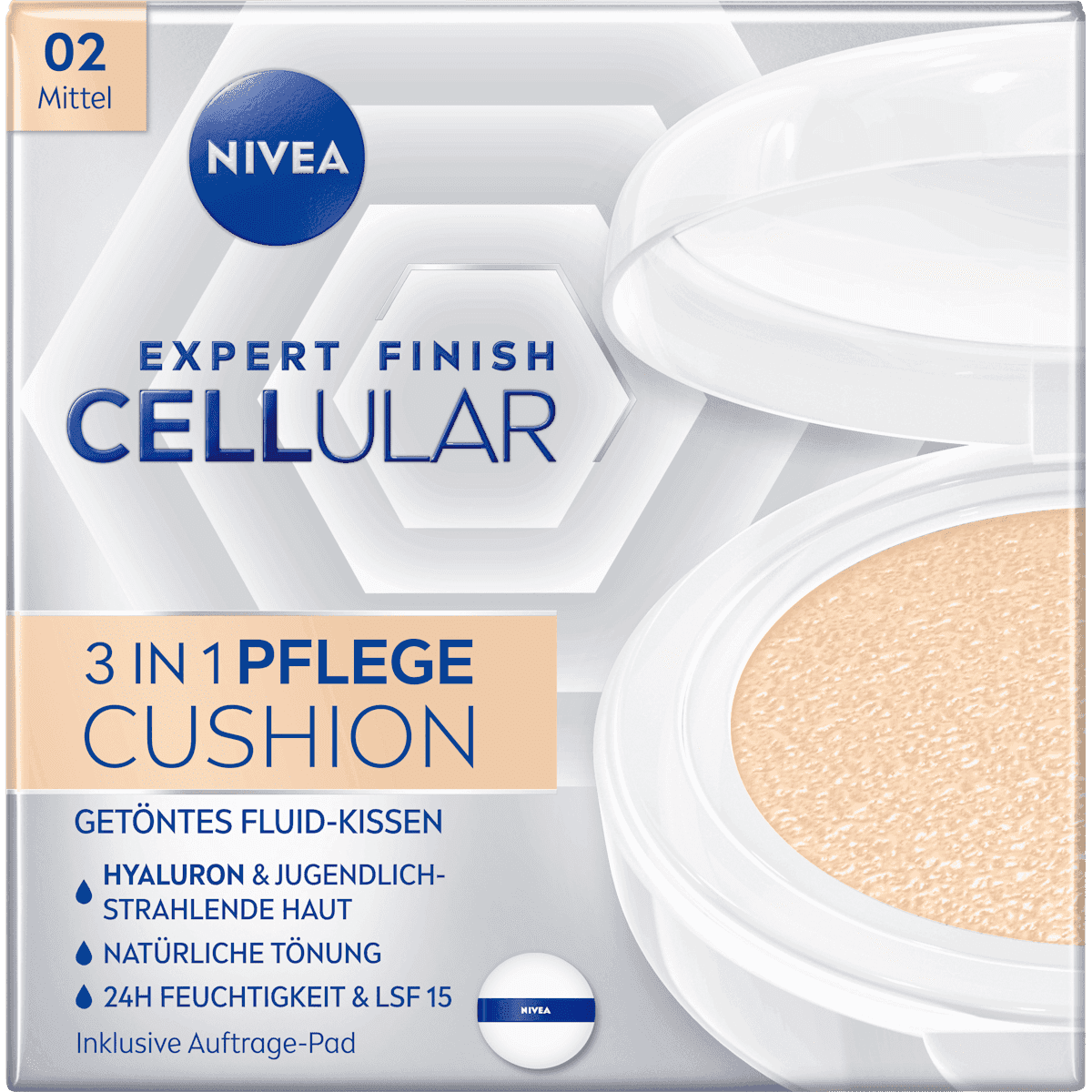 NIVEA Fluide visage getönt 3in1 Acide hyaluronique Cellular Filler (moyen) LSF 15, 15 g — produit allemand authentique au Maroc