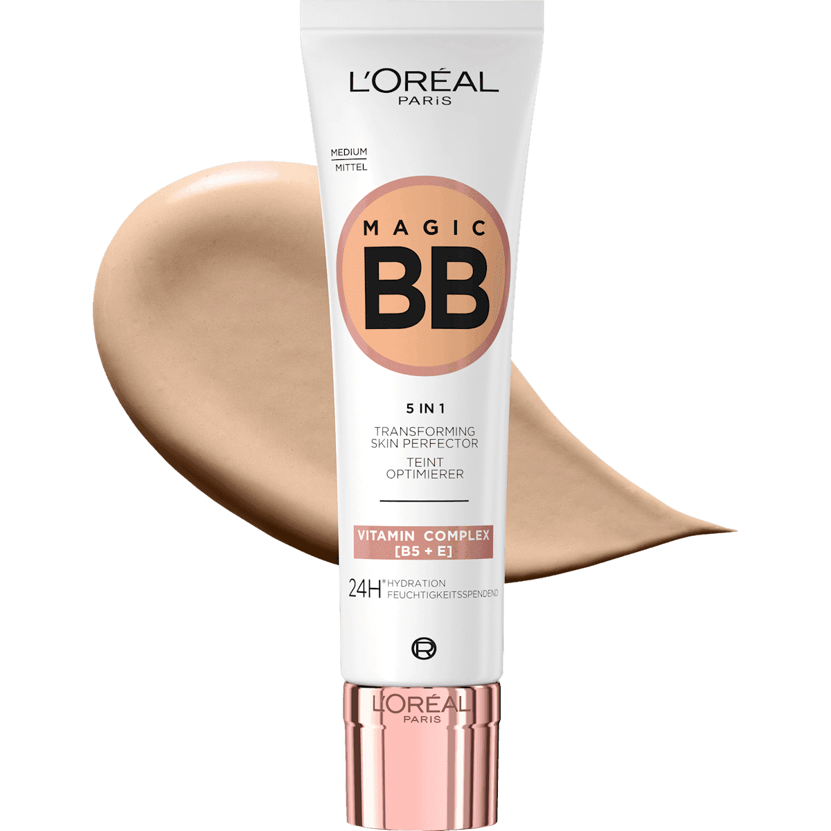 L'ORÉAL PARiS BB Cream 5in1, 24h moisturising, Mittel, LSF 11, 30 ml — authentic German product in Morocco