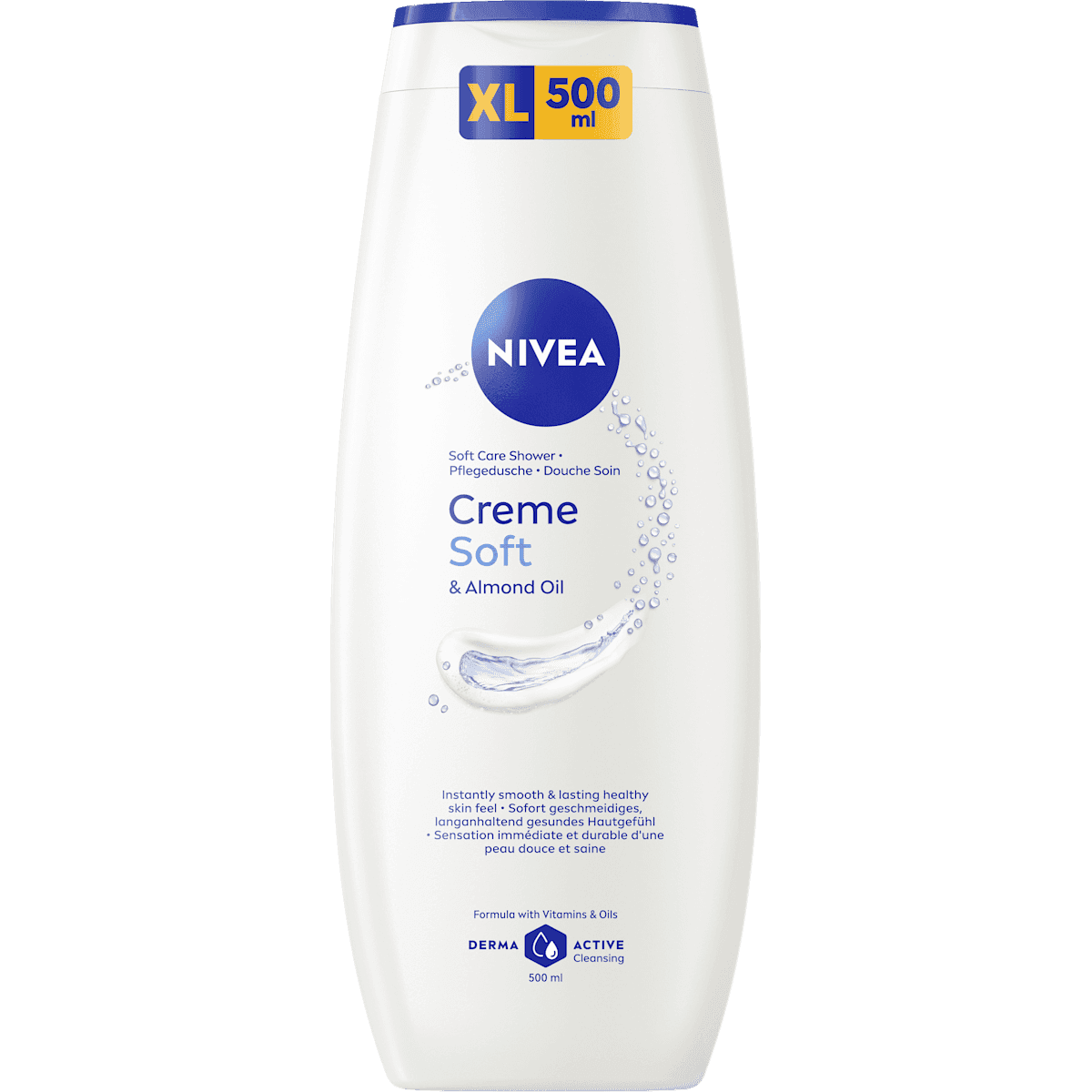 NIVEA Gel douche soin crème Soft & Almond Oil, 500 ml — produit allemand authentique au Maroc
