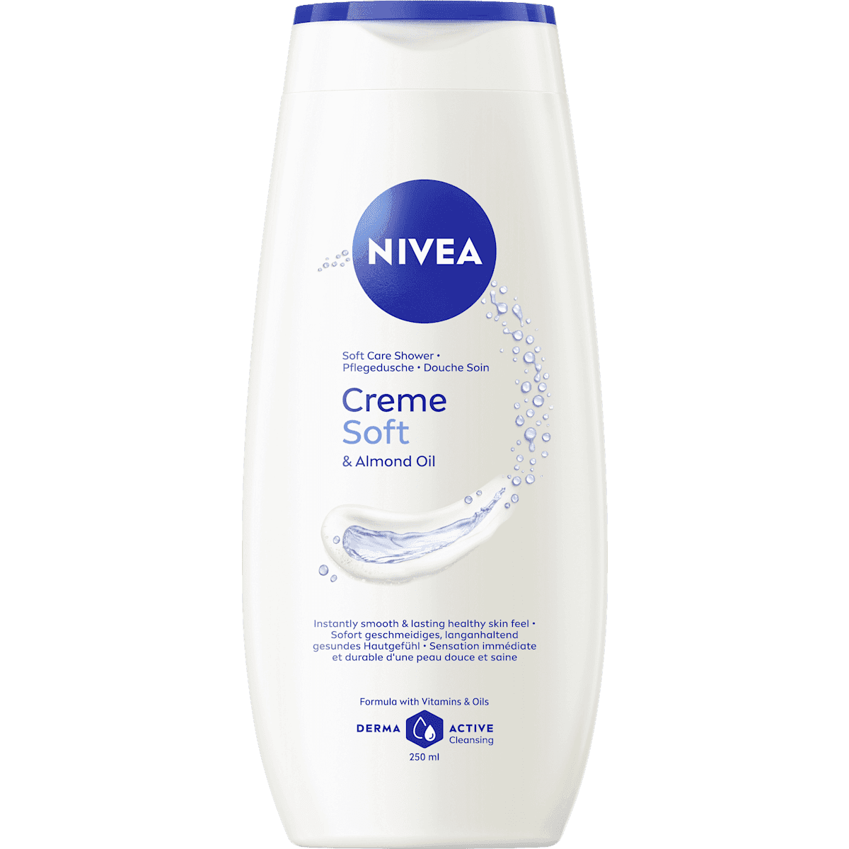 NIVEA shower gel care cream Soft & Almond Oil, 250 ml (NIVEA Pflegedusche Creme Soft & Almond Oil, 250 ml) — authentic German product in Morocco