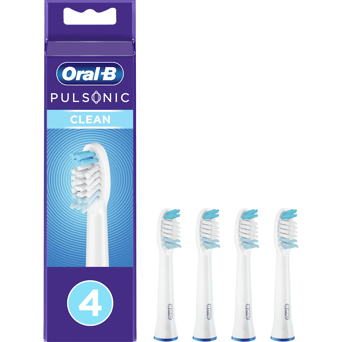 Oral-B Aufsteckbürsten Pulsonic Clean pack économique, 4 pcs (Oral-B Aufsteckbürsten Pulsonic Clean Vorteilspack, 4 St) — authentic German product in Morocco