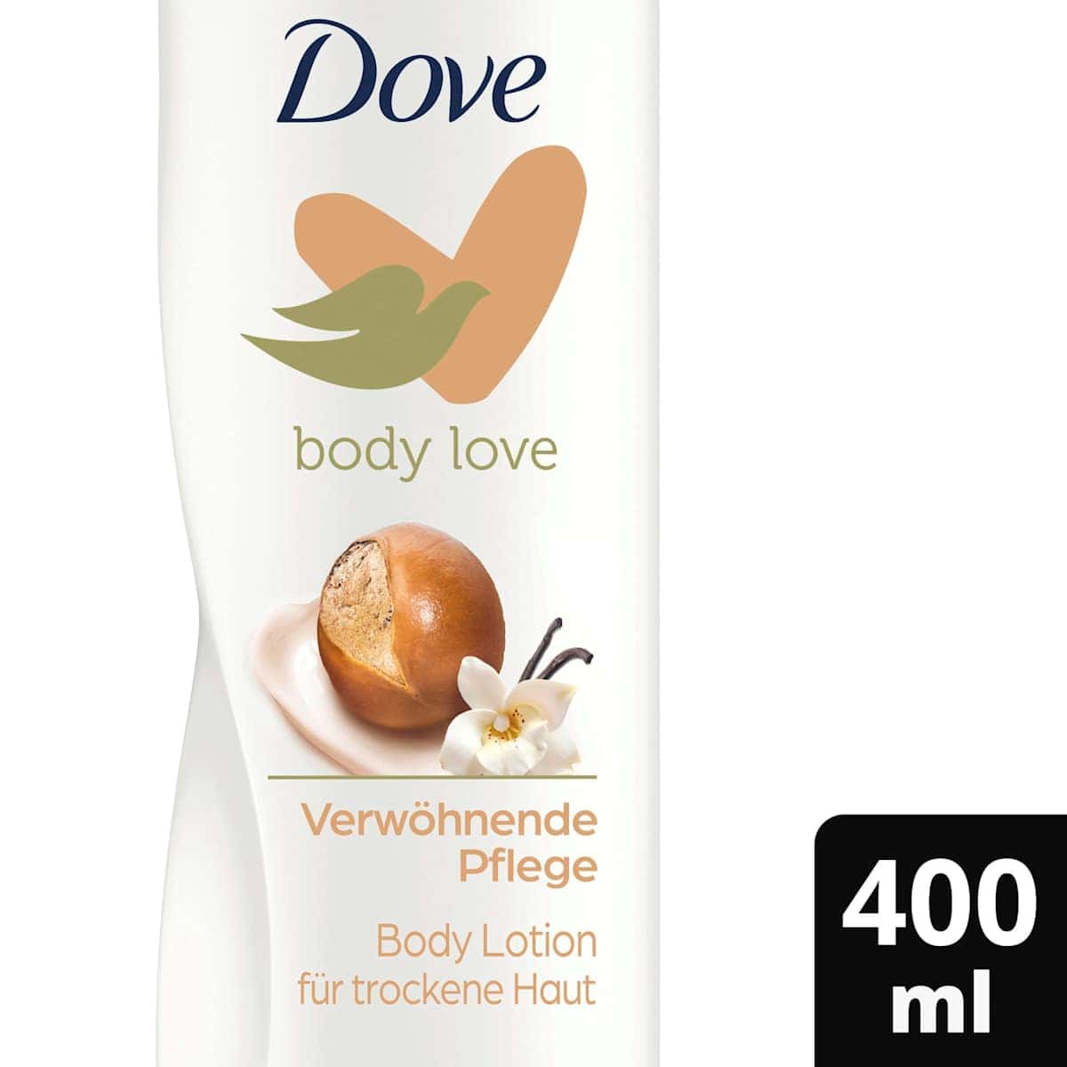 Dove body lotion body love verwöhnende Pflege, 400 ml (Dove Bodylotion body love verwöhnende Pflege, 400 ml) — authentic German product in Morocco