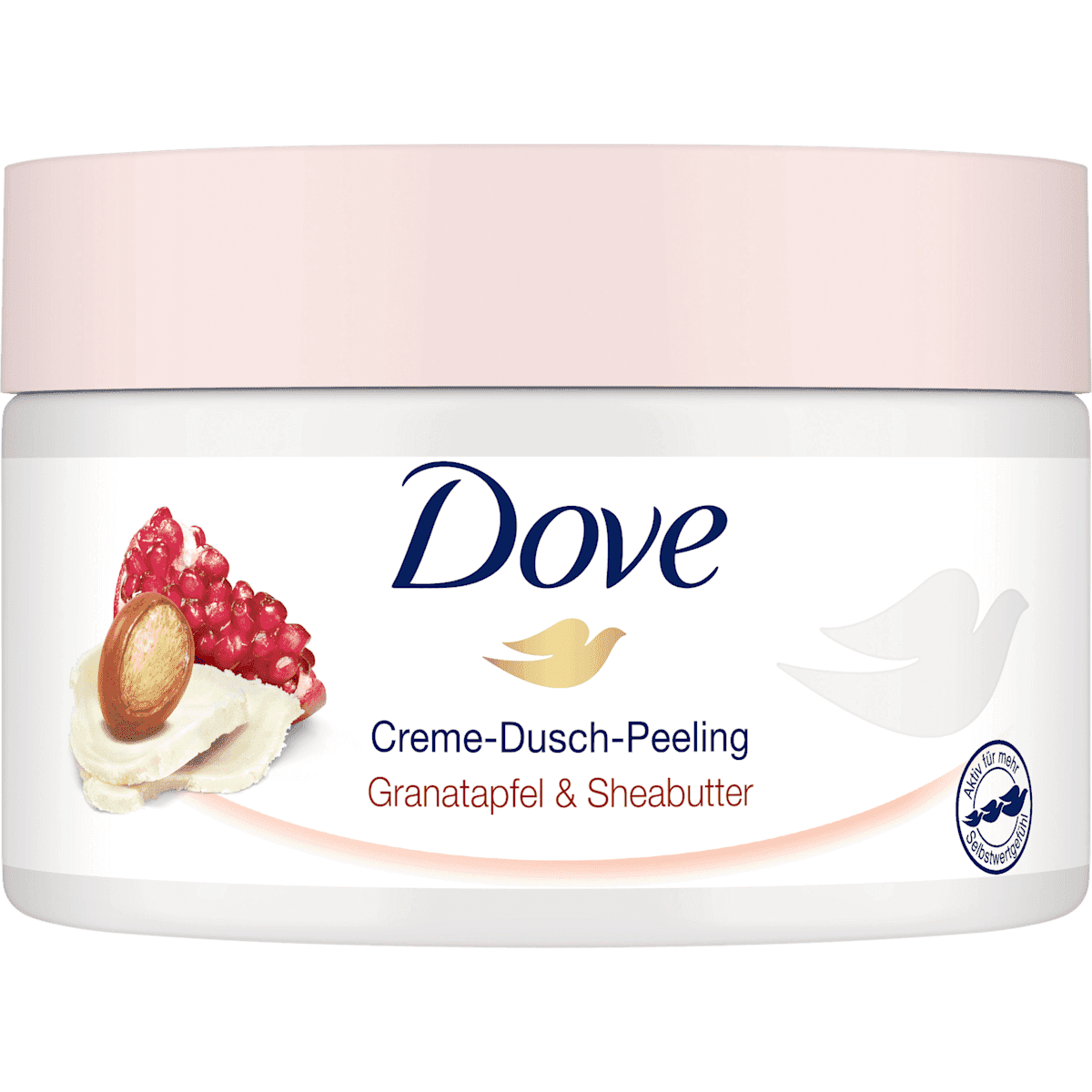 Dove Gommage corporel grenade & beurre de karité, 225 ml — produit allemand authentique au Maroc