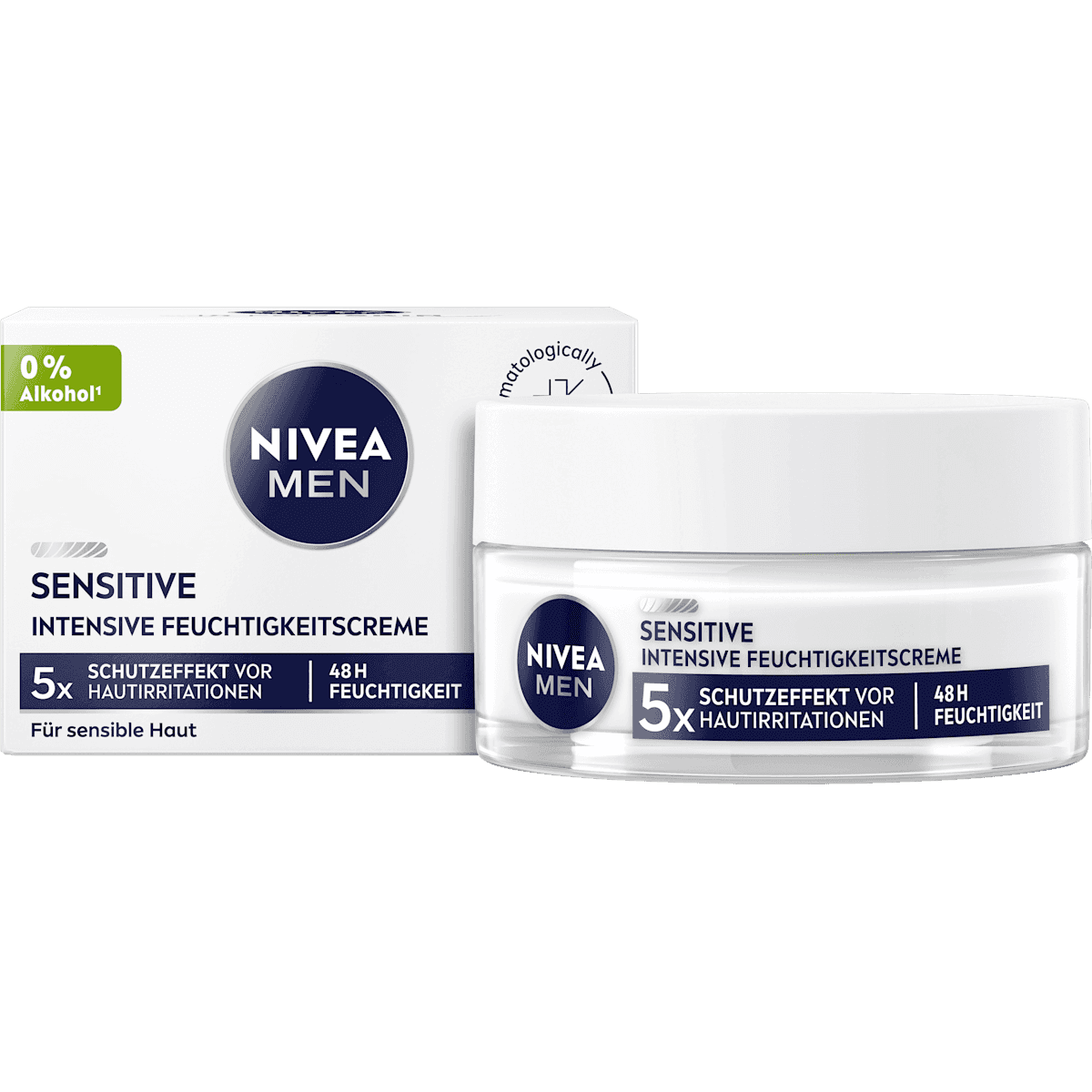 NIVEA MEN crème hydratante Sensitive Intensive, 50 ml — produit allemand authentique au Maroc