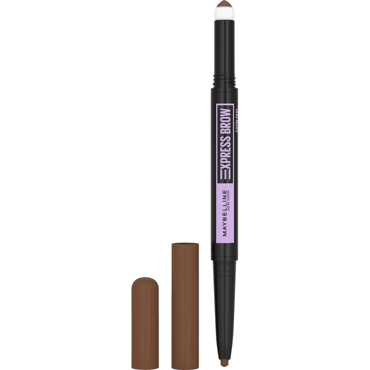 MAYBELLINE NEW YORK Crayon à sourcils Express Satin Duo 02 Medium Brown, 1 pièce (MAYBELLINE NEW YORK Augenbrauenstift Express Satin Duo 02 Medium Brown, 1 St) — منتج ألماني أصلي في المغرب