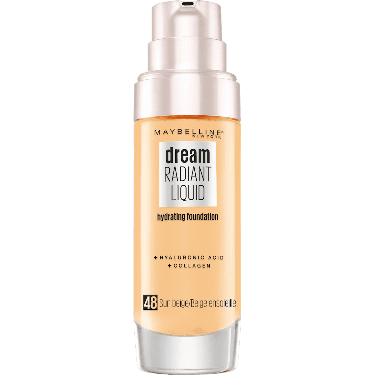 MAYBELLINE NEW YORK Foundation Dream Radiant Liquid 48 Sun Beige, 30 ml — منتج ألماني أصلي في المغرب