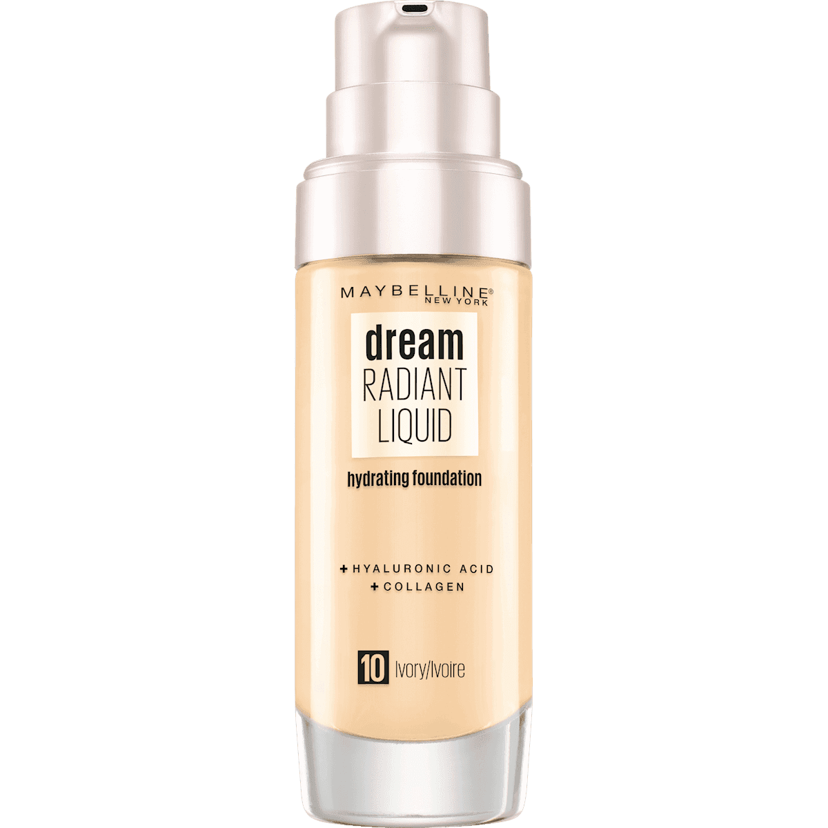 MAYBELLINE NEW YORK Foundation Dream Radiant Liquid 10 Ivory, 30 ml — produit allemand authentique au Maroc