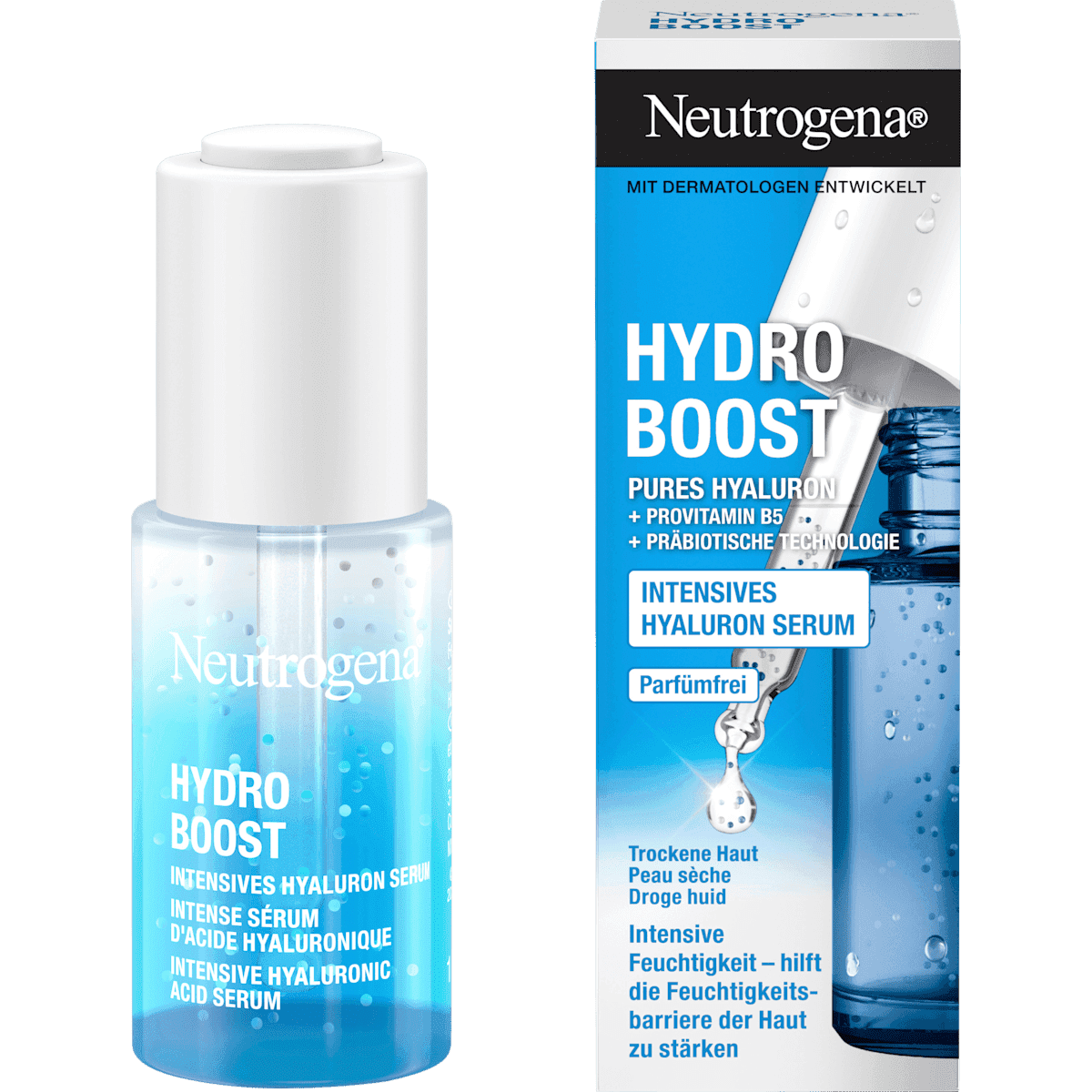 Neutrogena Serum Konzentrat Hydro Boost Acide hyaluronique sans parfum, 15 ml — produit allemand authentique au Maroc
