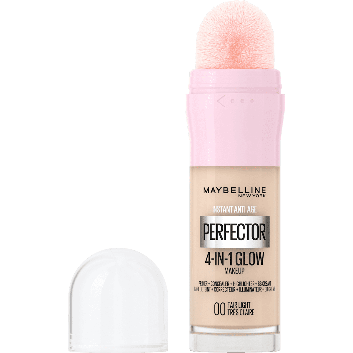 MAYBELLINE NEW YORK Foundation Instant Perfector Glow 4in1, 00 Fair-Light, 20 ml — authentic German product in Morocco