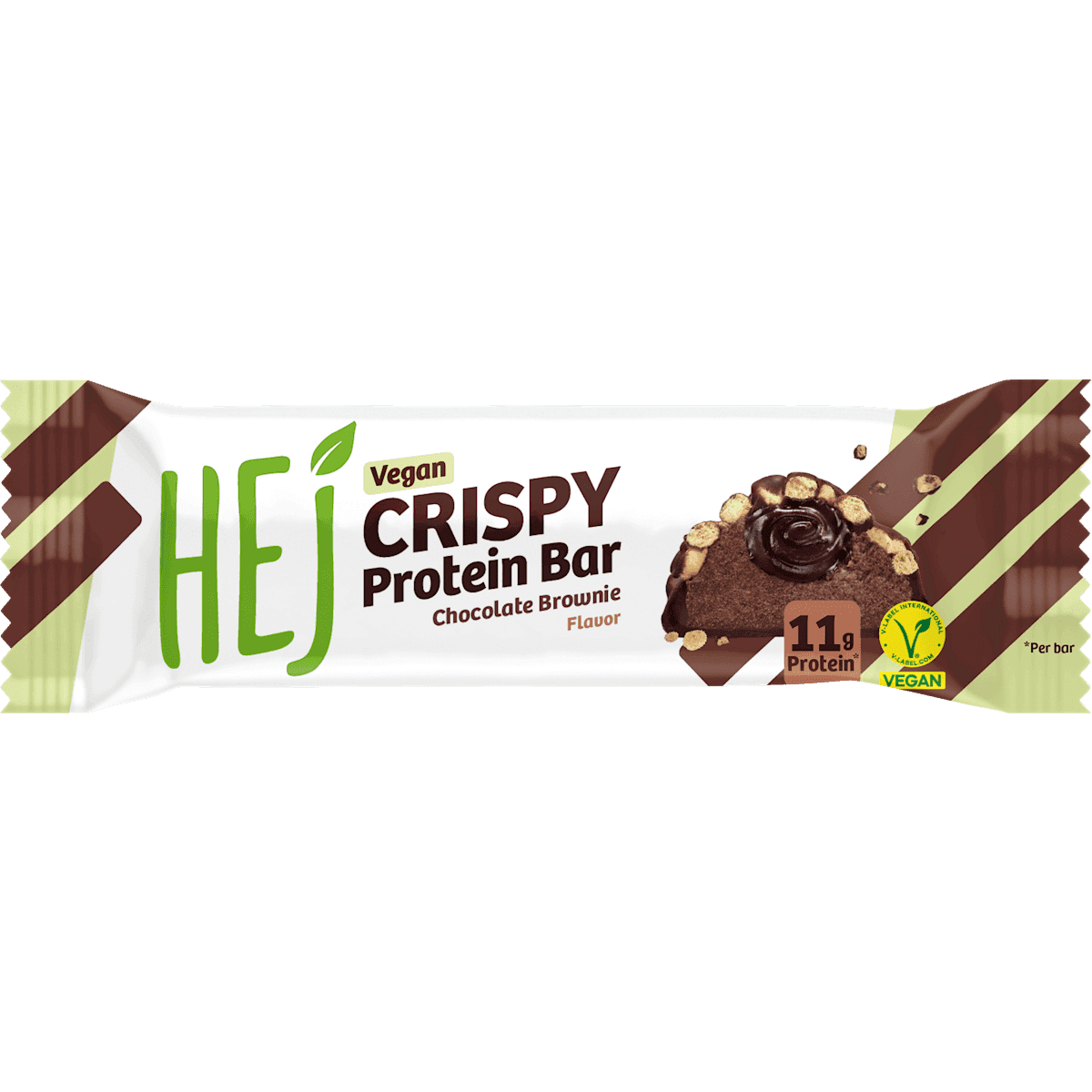 HEJ Barres protéinées Crispy Double Chocolate, vegan, 45 g — produit allemand authentique au Maroc