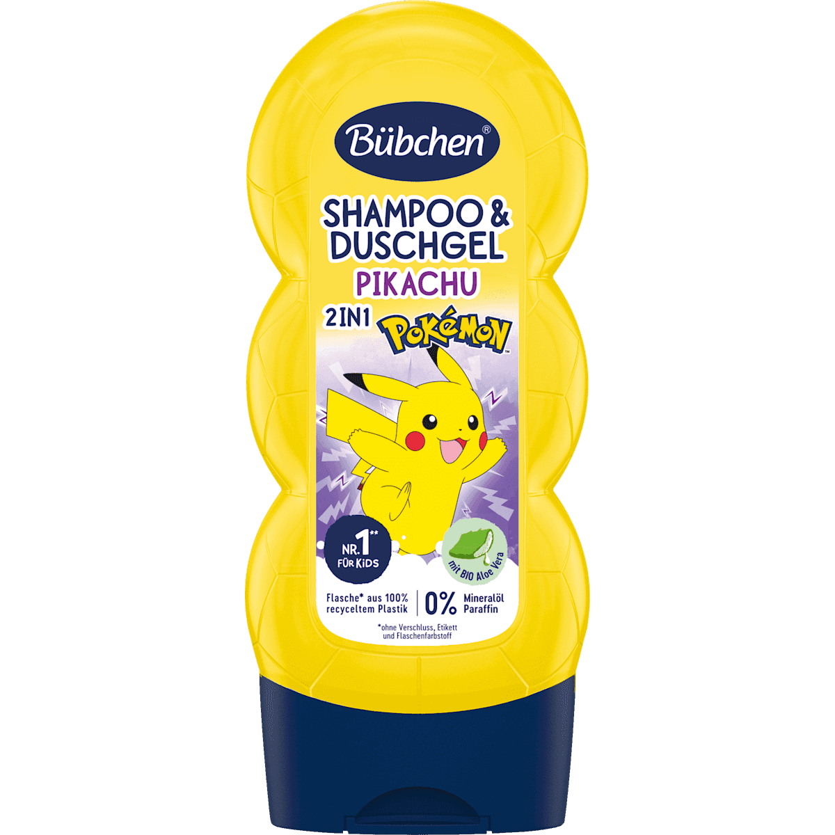 Bübchen Enfant Shampooing & Gel douche 2in1 Pokémon Pikachu, 230 ml (Bübchen Kinder Shampoo & Duschgel 2in1 Pokémon Pikachu, 230 ml) — produit allemand authentique au Maroc