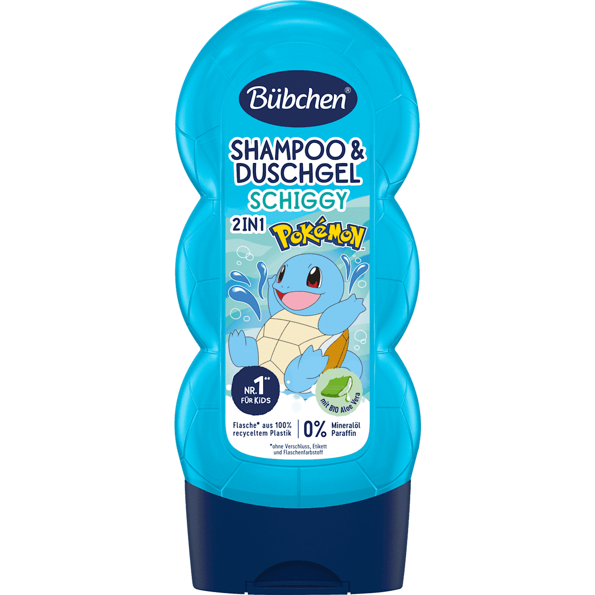 Bübchen Enfant Shampooing & Gel douche 2in1 Schiggy Pokémon, 230 ml — produit allemand authentique au Maroc