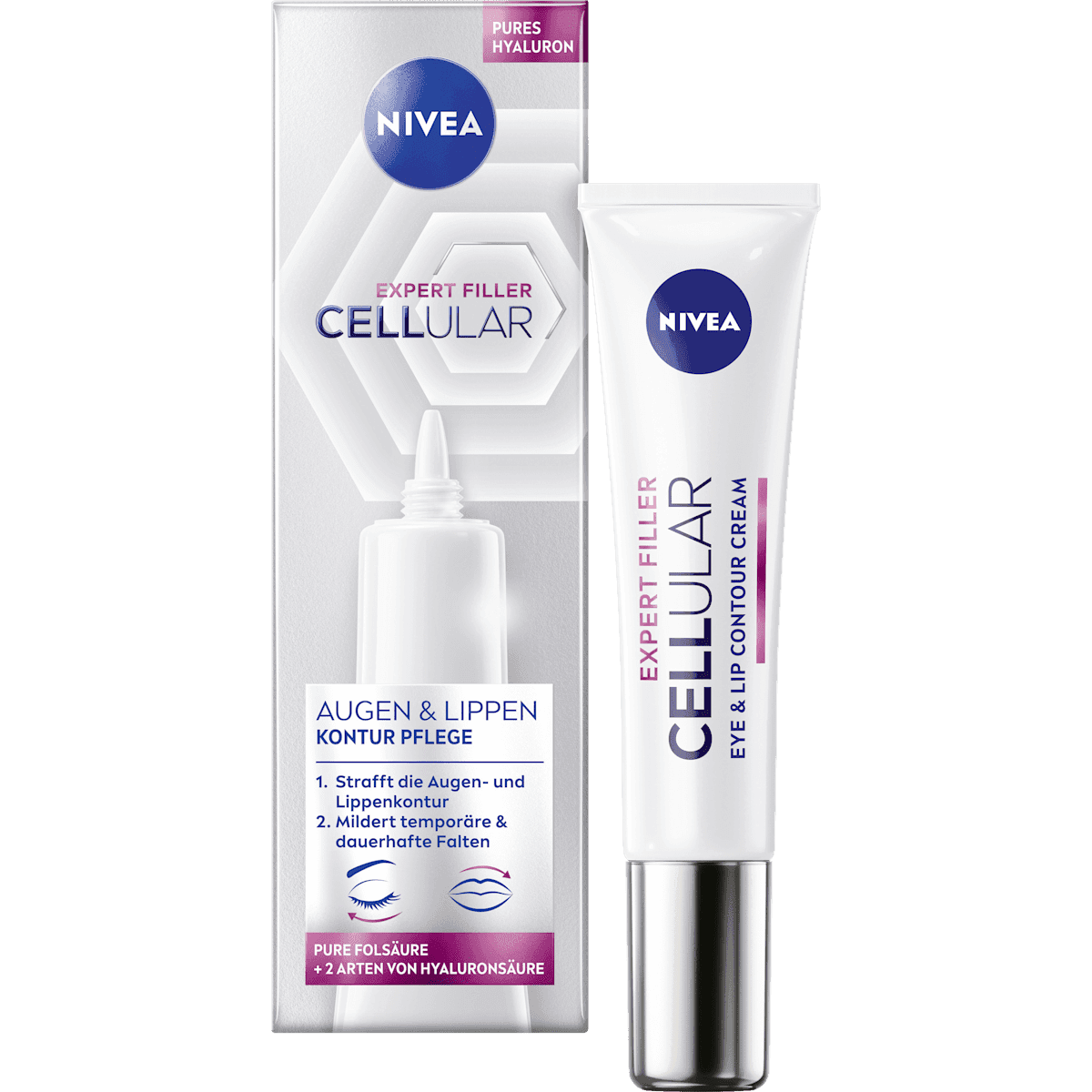 NIVEA Yeux- et Soin des lèvres Cellular Expert Filler, 15 ml — produit allemand authentique au Maroc