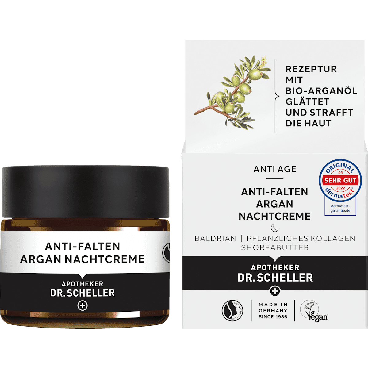 Dr. Scheller crème de nuit Anti Falten Argan, 50 ml (Dr. Scheller Nachtcreme Anti Falten Argan, 50 ml) — منتج ألماني أصلي في المغرب