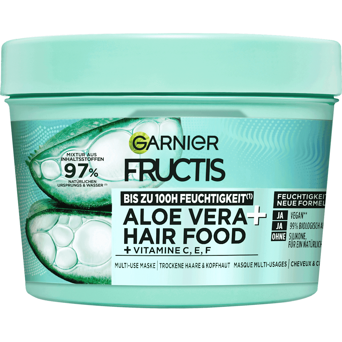 GARNIER FRUCTIS Masque cheveux aloe vera Hair Food 3in1, trockenes cheveux, 400 ml (GARNIER FRUCTIS Haarmaske Aloe Vera Hair Food 3in1, trockenes Haar, 400 ml) — منتج ألماني أصلي في المغرب