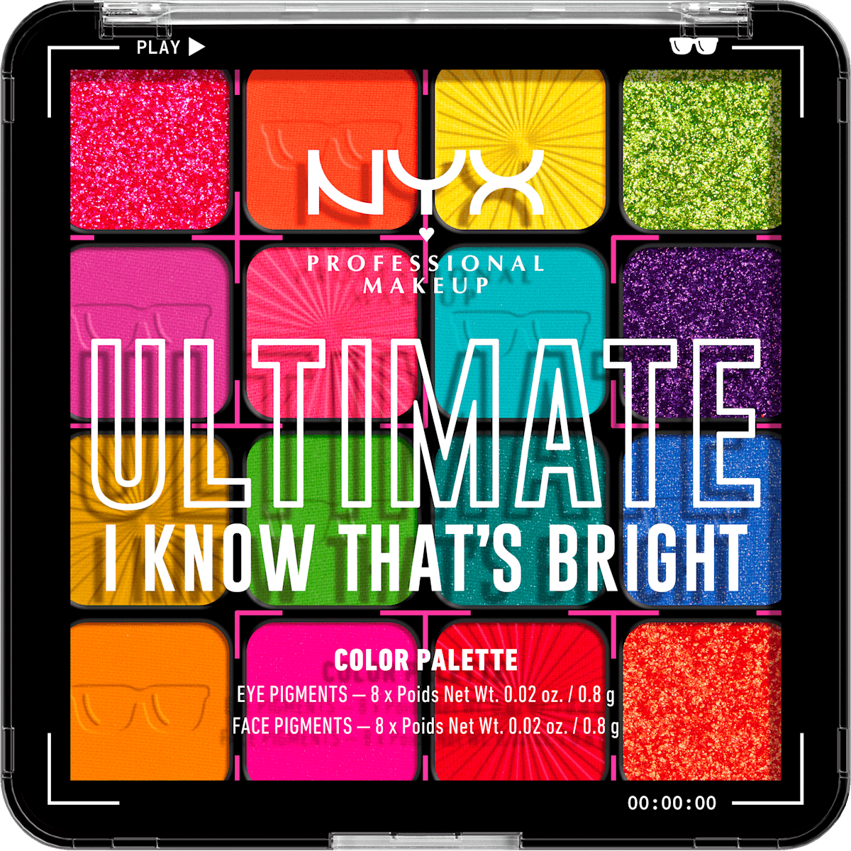 NYX PROFESSIONAL MAKEUP Fard à paupières Palette Ultimate 04W I Know That's Bright, 12,8 g (NYX PROFESSIONAL MAKEUP Lidschatten Palette Ultimate 04W I Know That's Bright, 12,8 g) — منتج ألماني أصلي في المغرب