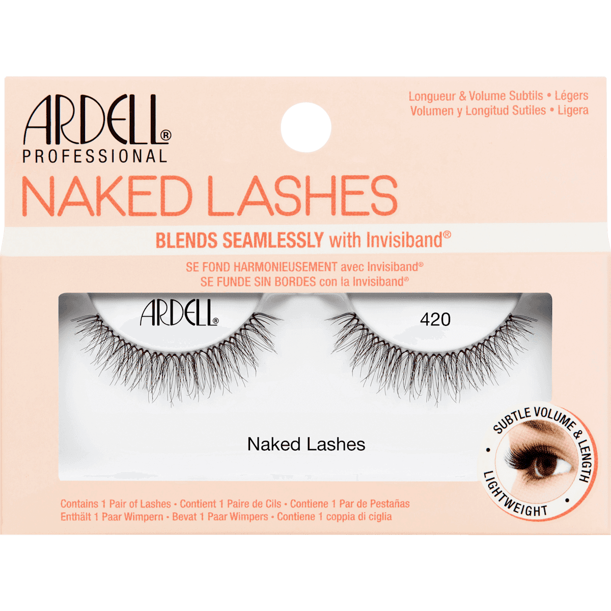 ARDELL Faux lashes Naked Lashes 420 (1 pair), 2 pcs (ARDELL Künstliche Wimpern Naked Lashes 420 (1 Paar), 2 St) — authentic German product in Morocco