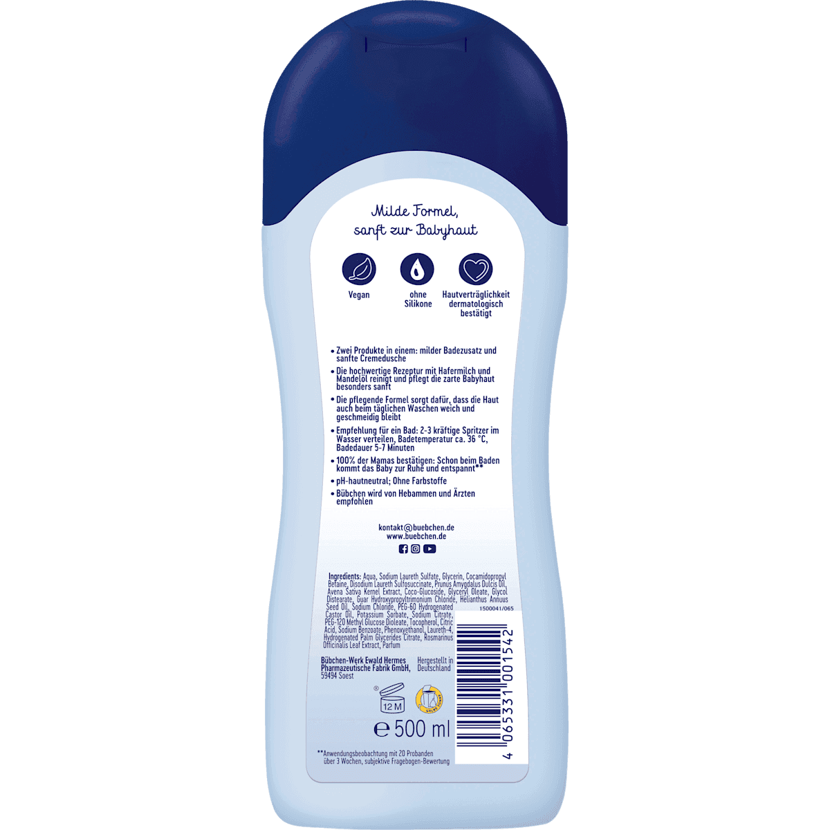 Bübchen Enfant Shampooing & Gel douche 2in1 Pokémon Bisasam, 230 ml — produit allemand authentique au Maroc