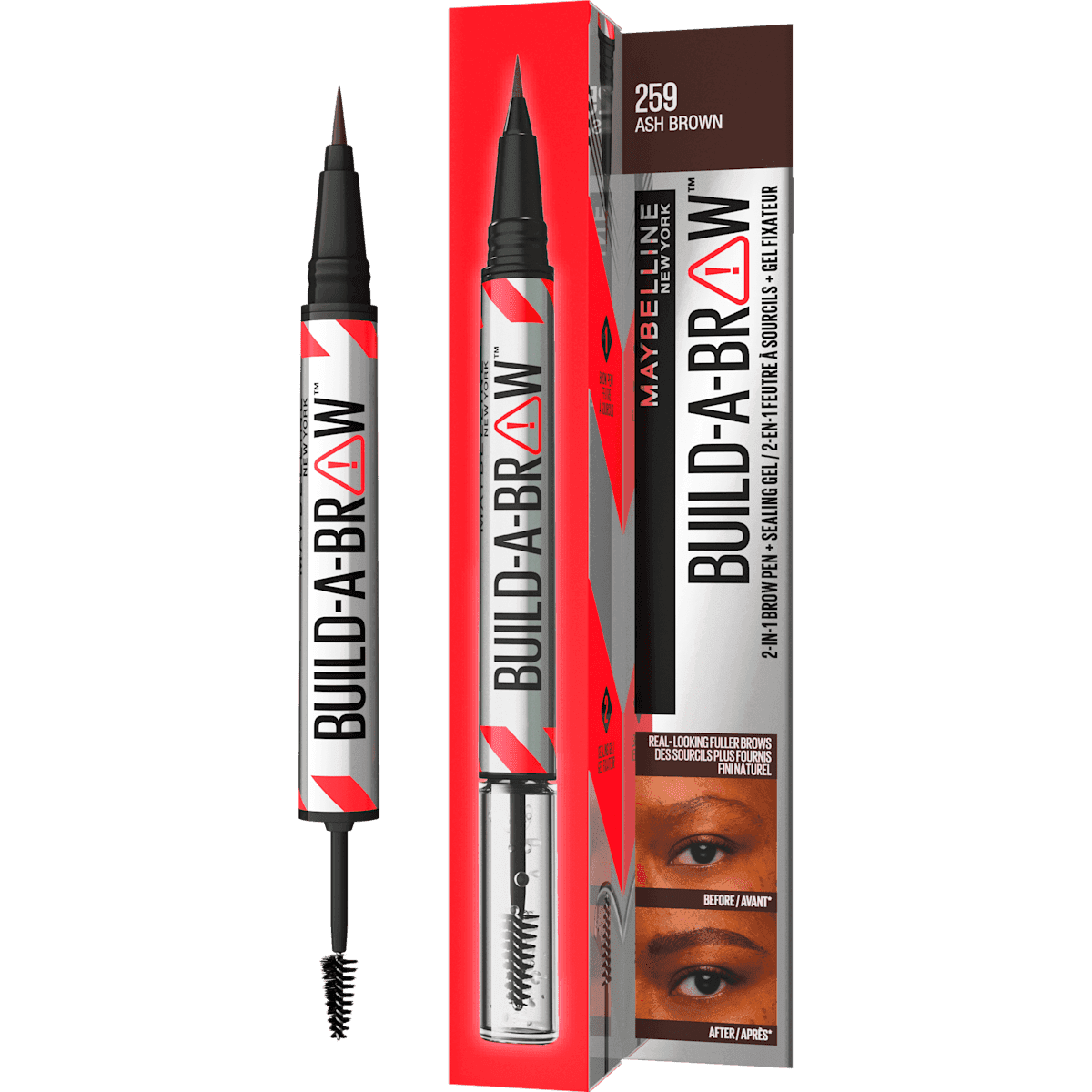 MAYBELLINE NEW YORK Crayon à sourcils Build-A-Brow 259 Ash Brown, 1 pièce (MAYBELLINE NEW YORK Augenbrauenstift Build-A-Brow 259 Ash Brown, 1 St) — منتج ألماني أصلي في المغرب