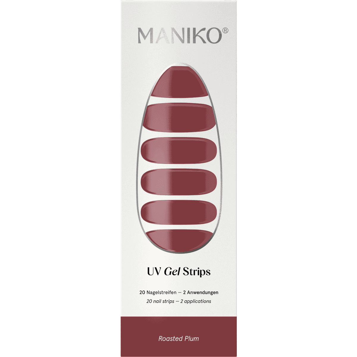 Maniko UV Gel Stickers ongles Roasted Plum, 20 pièces — produit allemand authentique au Maroc