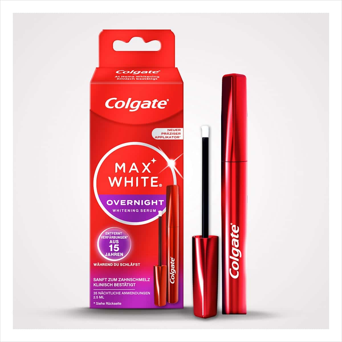 Colgate Whitening Serum Overnight, 2,5 ml — produit allemand authentique au Maroc
