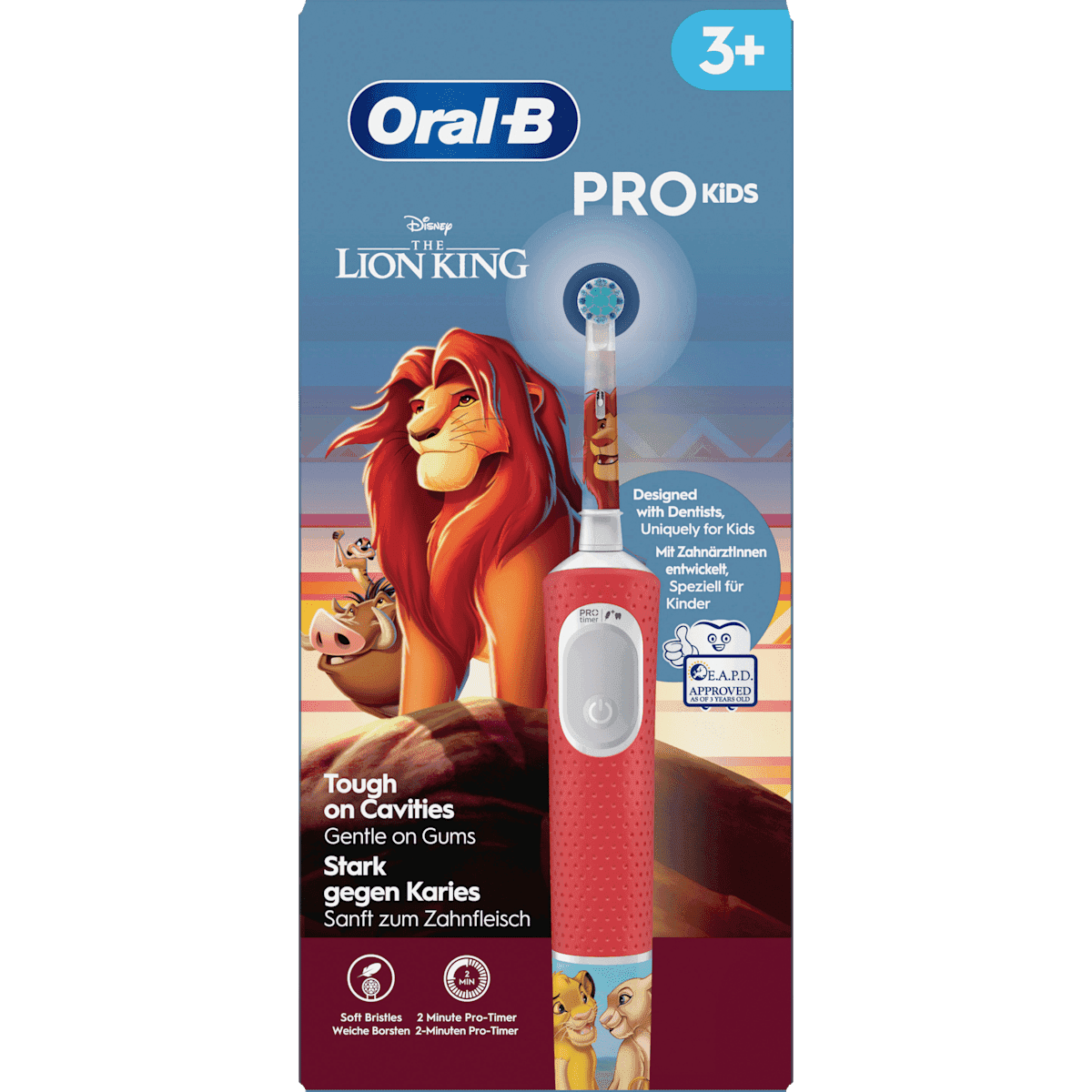 Oral-B Elektrische toothbrush Child Vitality PRO König der Löwen, ab 3 years, 1 pc (Oral-B Elektrische Zahnbürste Kinder Vitality PRO König der Löwen, ab 3 Jahren, 1 St) — authentic German product in Morocco