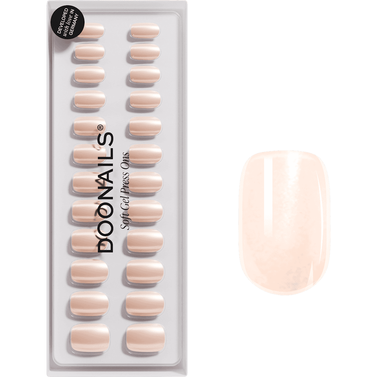 Doonails faux nails, Soft Gel Press Ons Square Prosecco Short Square, 30 pcs (Doonails Künstliche Nägel, Soft Gel Press Ons Square Prosecco Short Square, 30 St) — authentic German product in Morocco