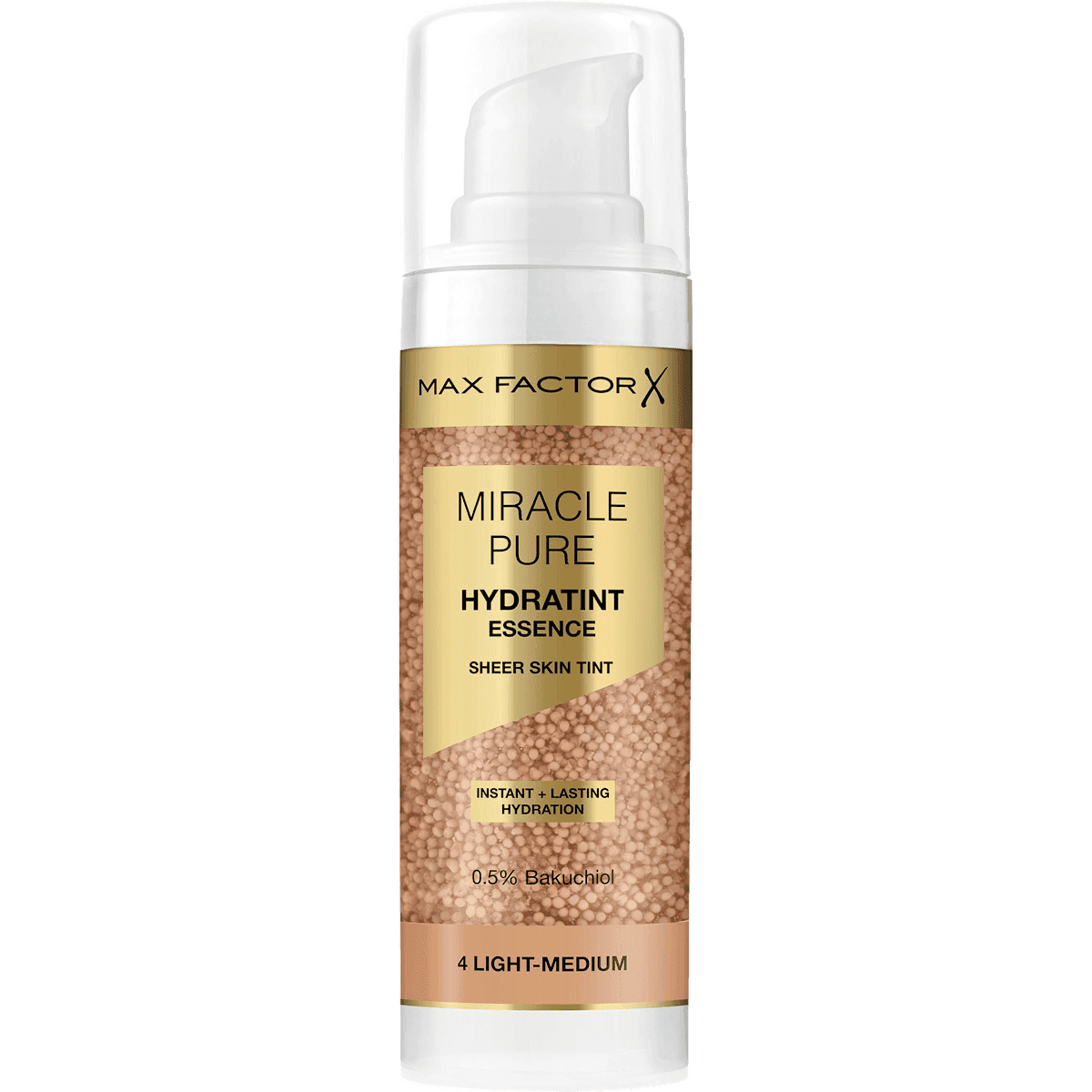 MAX FACTOR Foundation Miracle Pure Hydratint Essence 4 Light-Medium, 30 ml — produit allemand authentique au Maroc