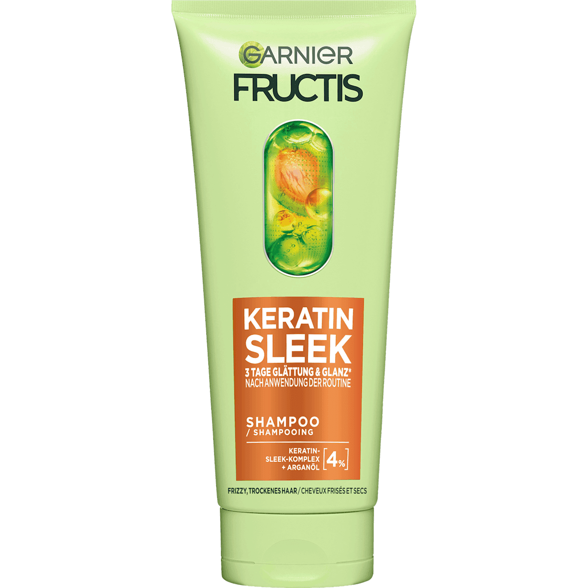 GARNIER FRUCTIS Shampooing Keratin Sleek, 200 ml (GARNIER FRUCTIS Shampoo Keratin Sleek, 200 ml) — منتج ألماني أصلي في المغرب