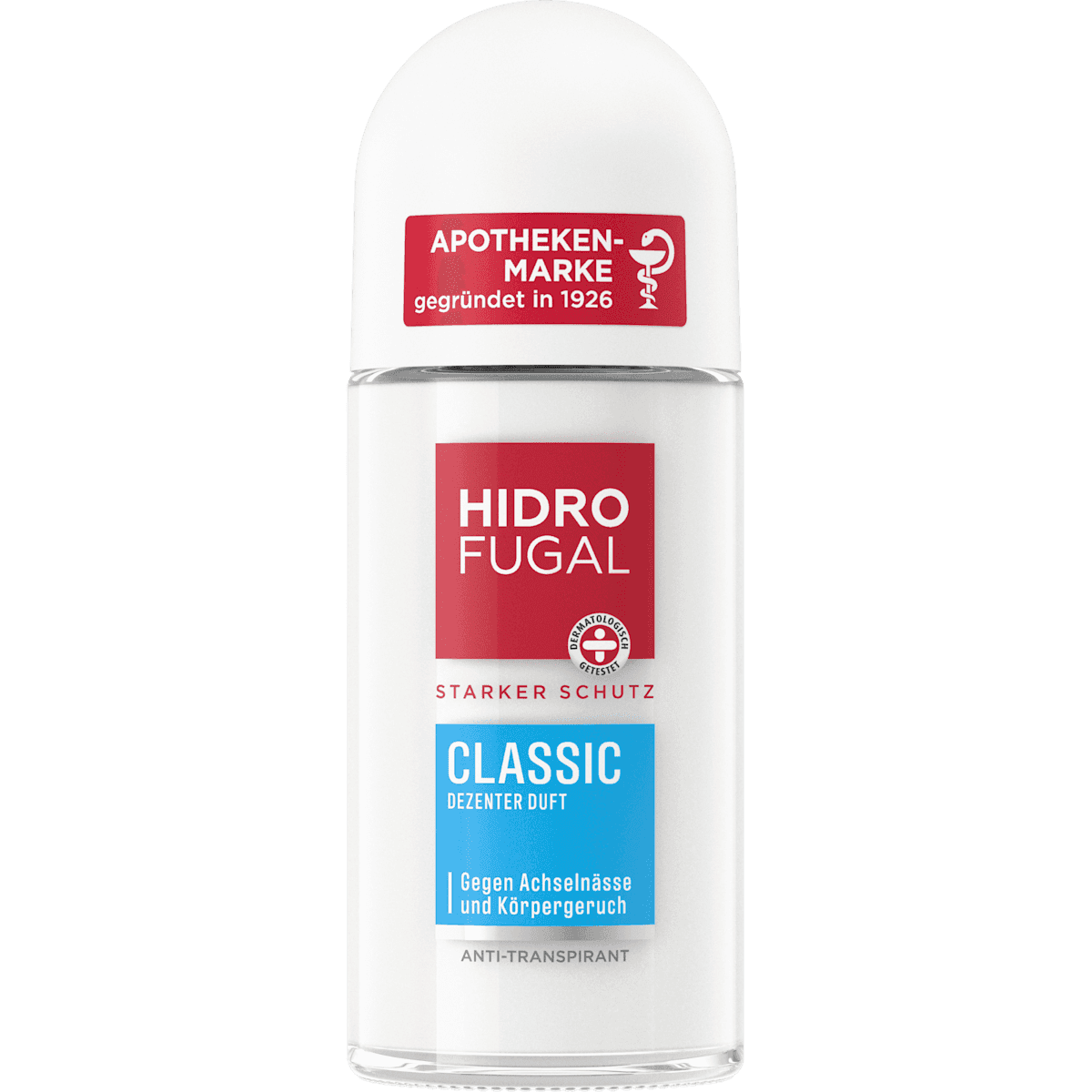 Hidrofugal Déodorant bille Classic, 50 ml — produit allemand authentique au Maroc