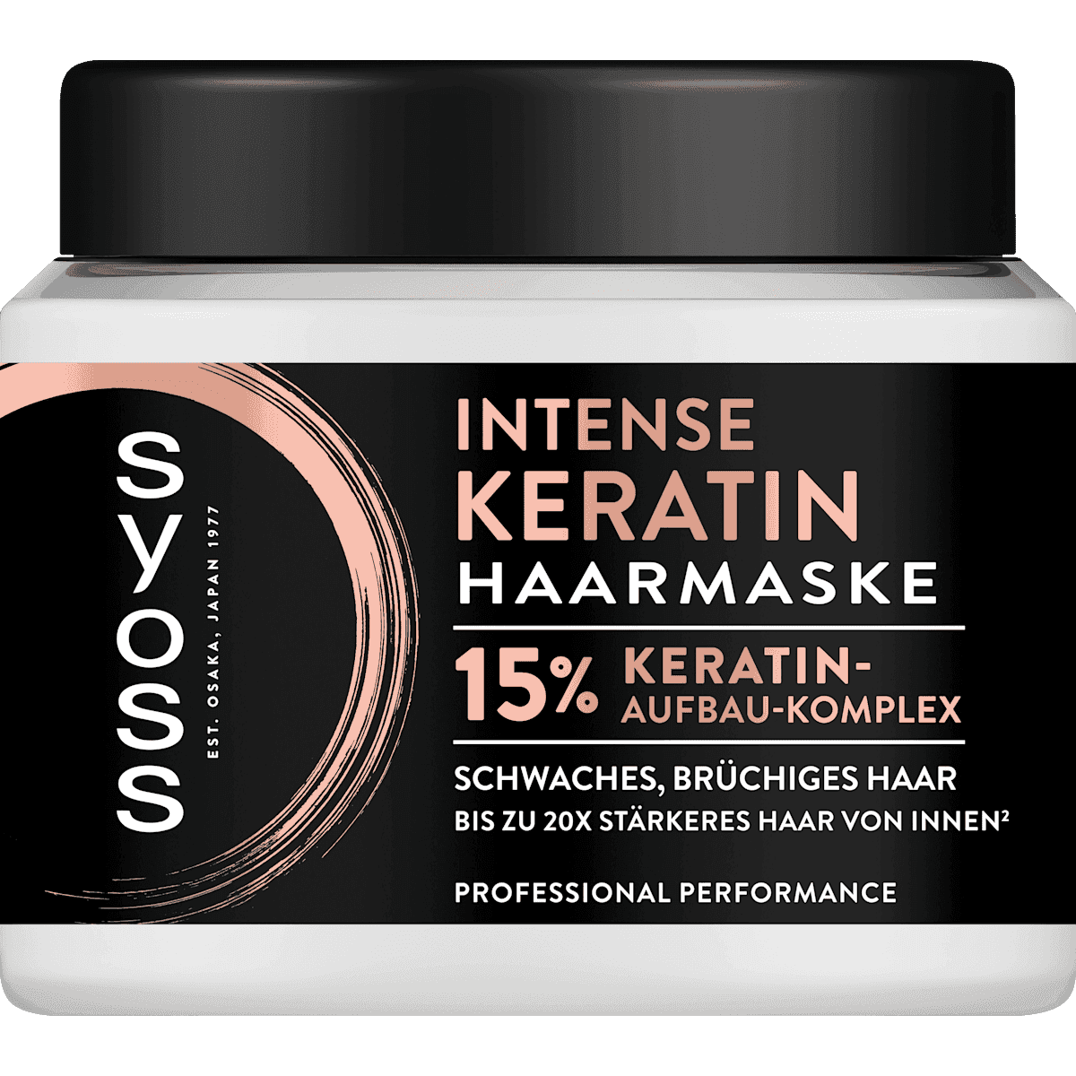 Syoss Masque cheveux Intense Keratin, 400 ml (Syoss Haarmaske Intense Keratin, 400 ml) — produit allemand authentique au Maroc